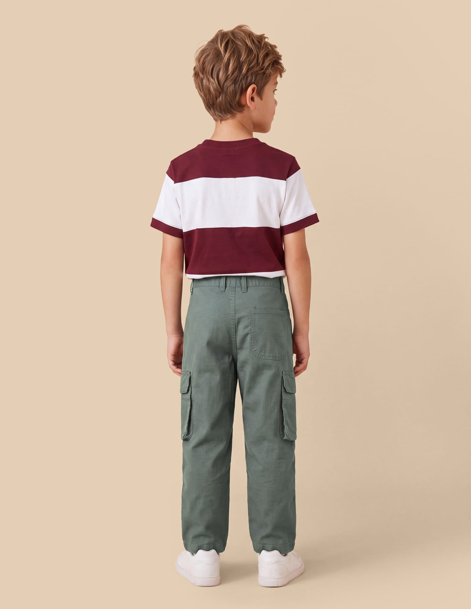 Solid Relaxed Fit Trousers Green - U.S. Polo Assn. India | Large
