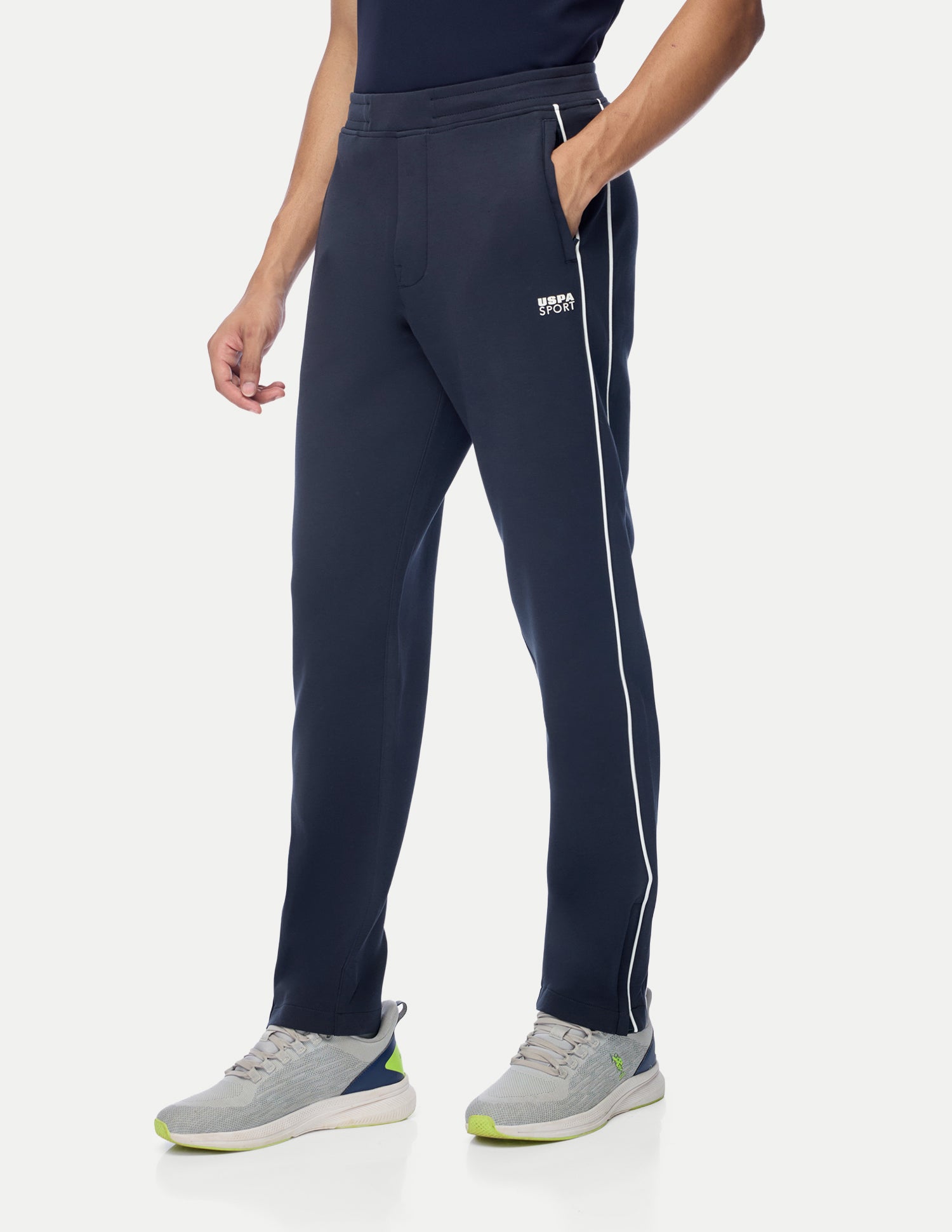Mid Rise Regular Fit Active Track Pants Navy - U.S. Polo Assn. India | Large