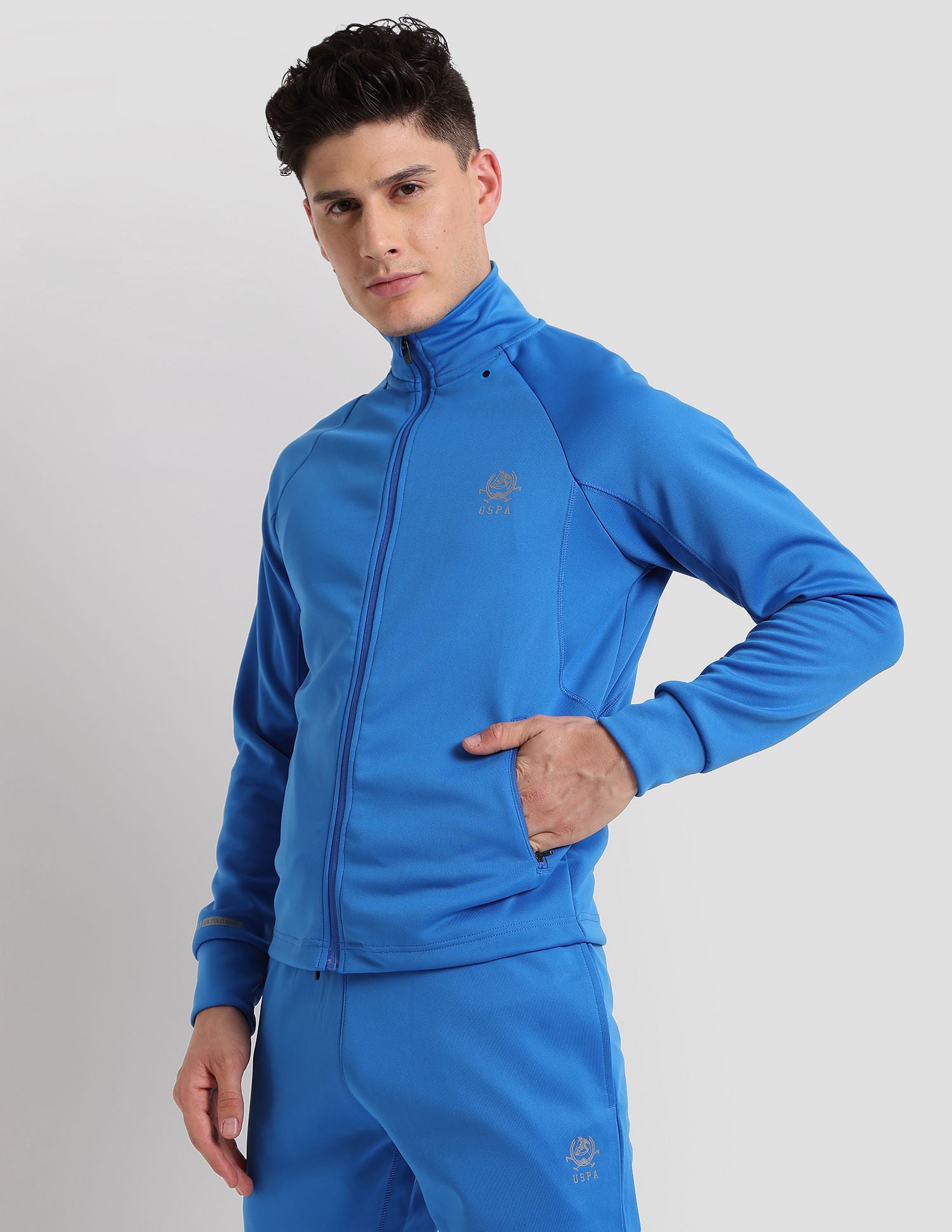 Reflective Logo Training Jacket Blue - U.S. POLO ASSN. | Large