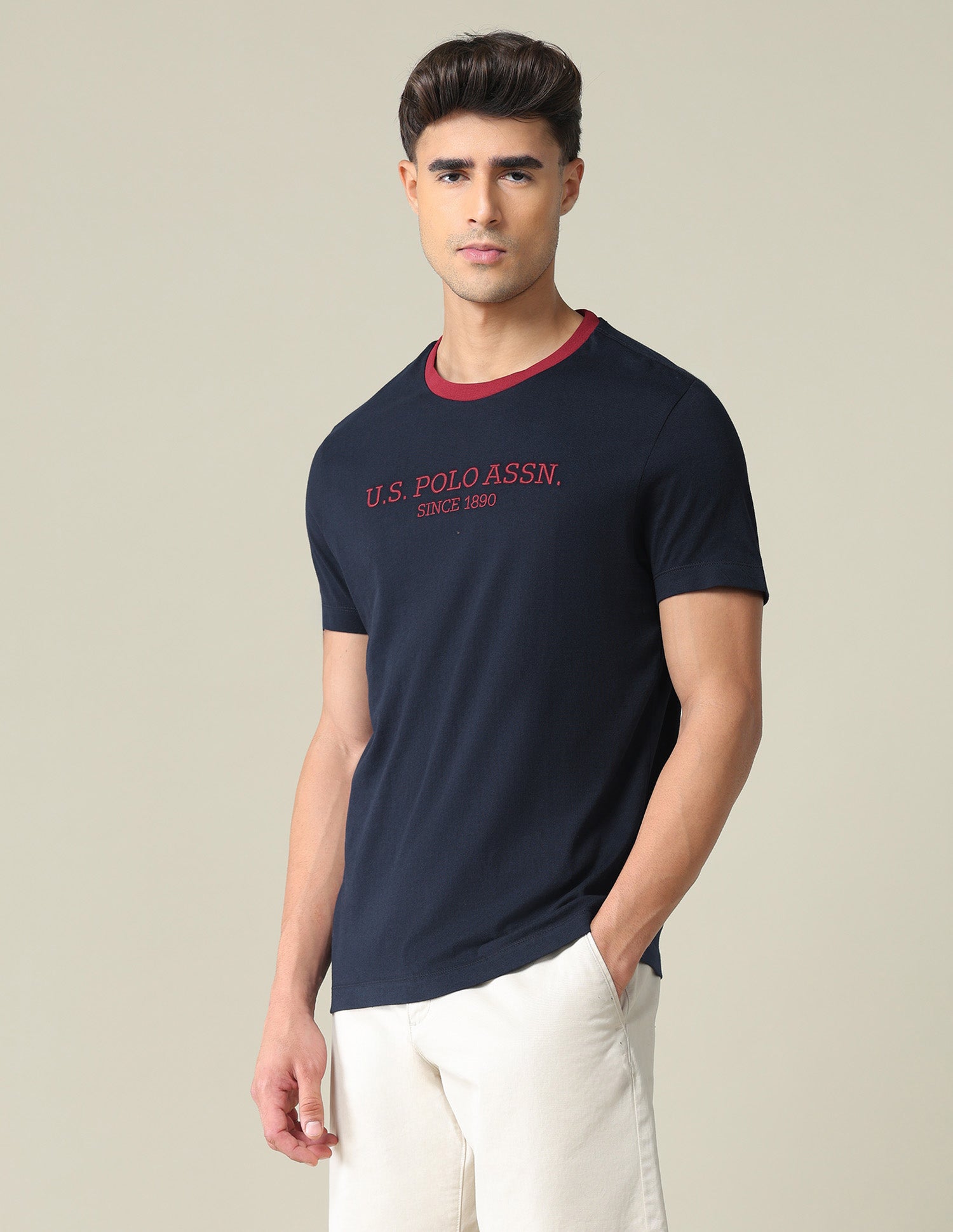 Embroidered Logo T-Shirt Navy - U.S. POLO ASSN. | Large