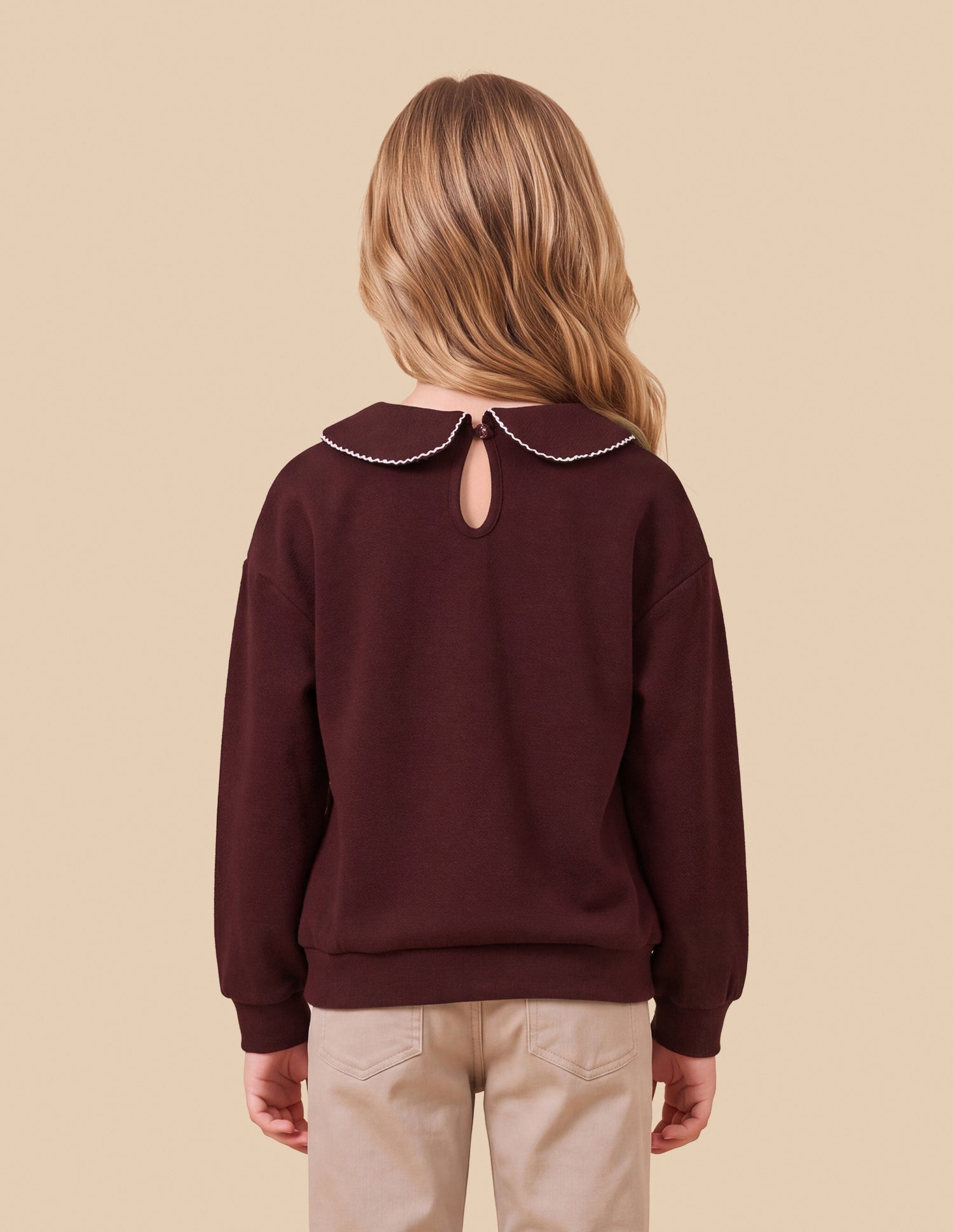 Brand Applique Relaxed Fit Sweatshirt Maroon - U.S. Polo Assn. India | Large