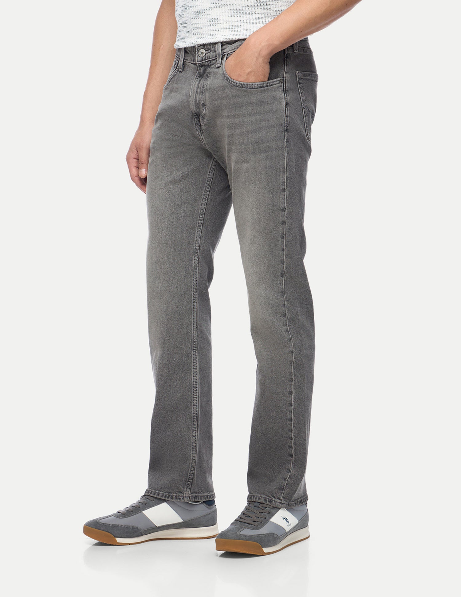 Mason Regular Straight Fit Grey Jeans Washed Grey - U.S. Polo Assn. India | Large