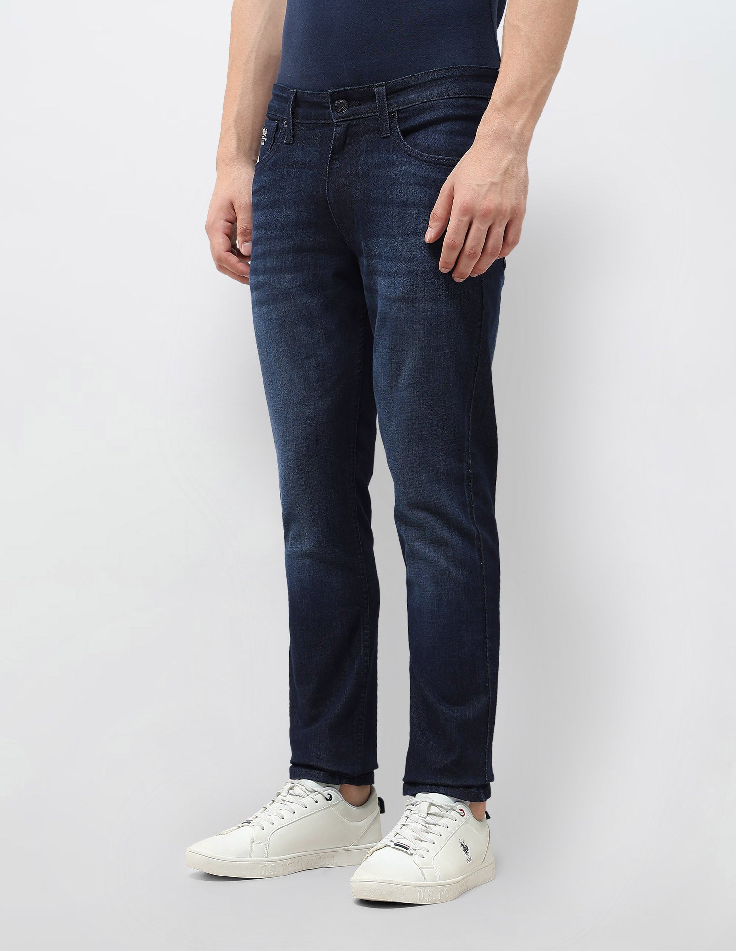 Brandon Slim Tapered Fit Mid Rise Jeans Dark Blue - U.S. POLO ASSN. | Large
