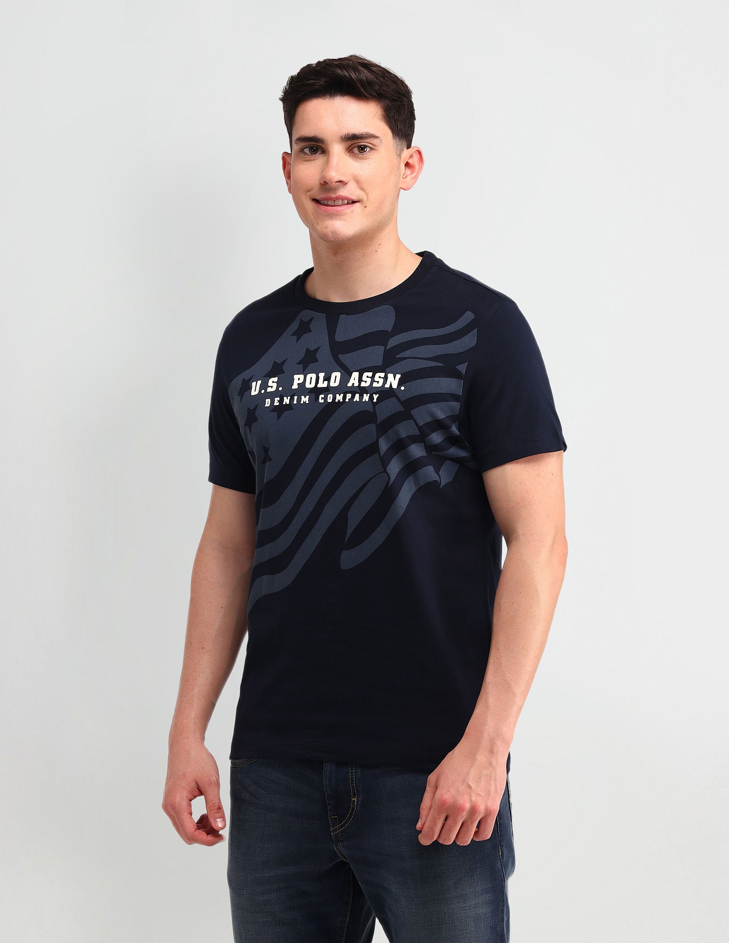Americana Muscle Fit Brand T-Shirt Navy - U.S. POLO ASSN. | Large