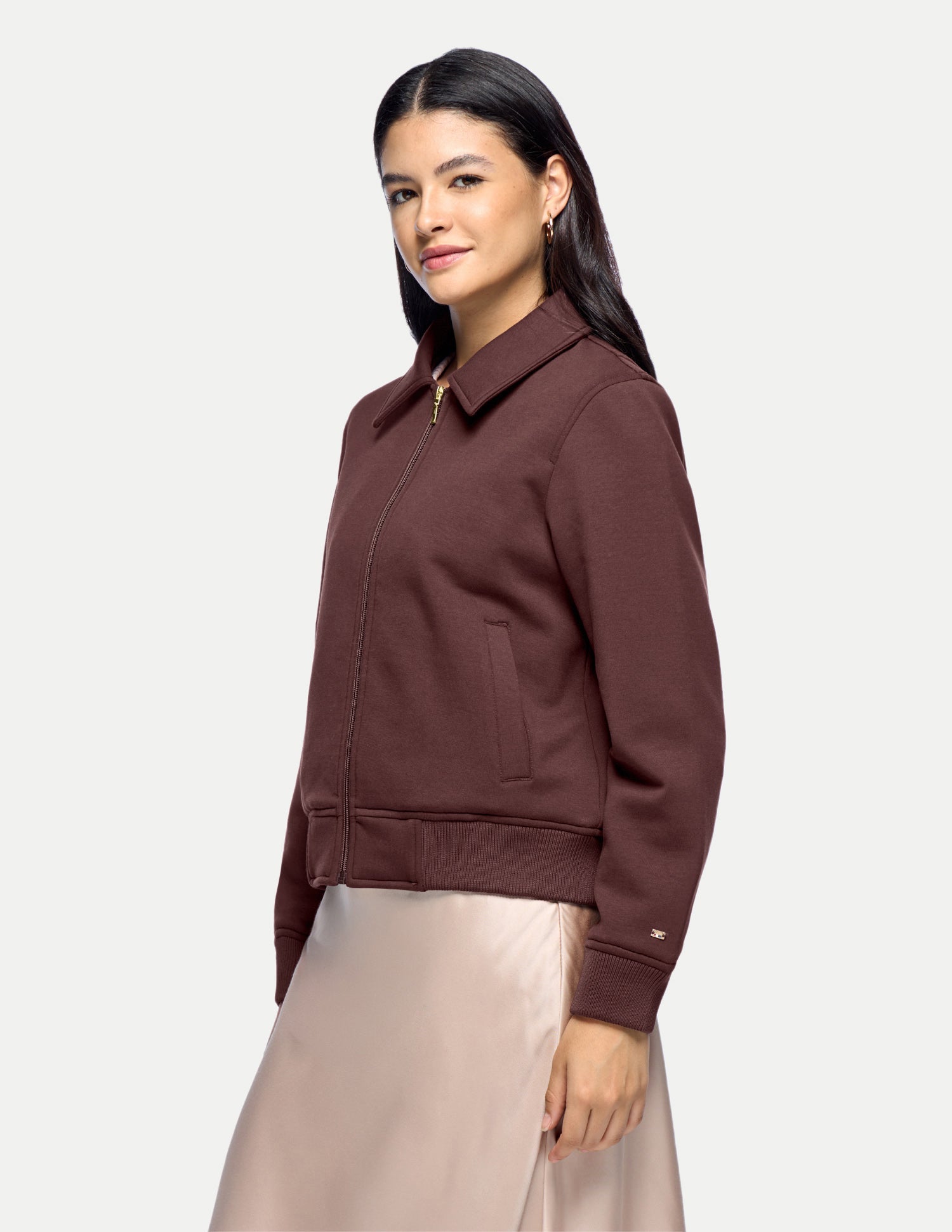 High Neck Scuba Bomber Jacket Brown - U.S. Polo Assn. India | Large