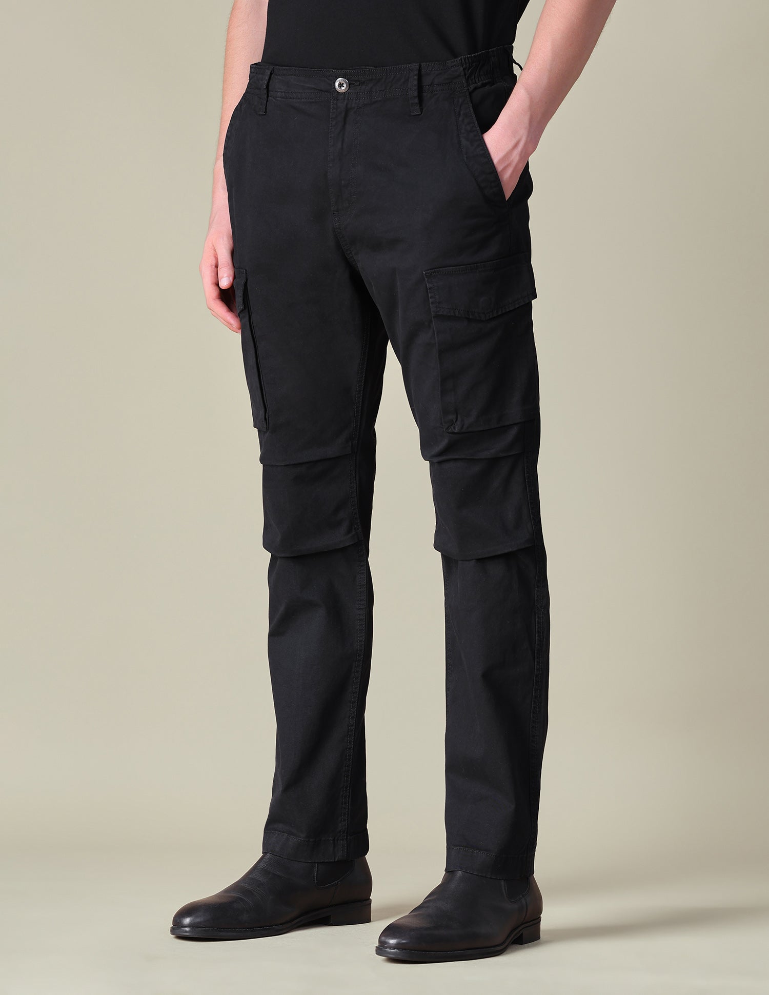 Twill Regular Fit Cargos Black - U.S. POLO ASSN. | Large