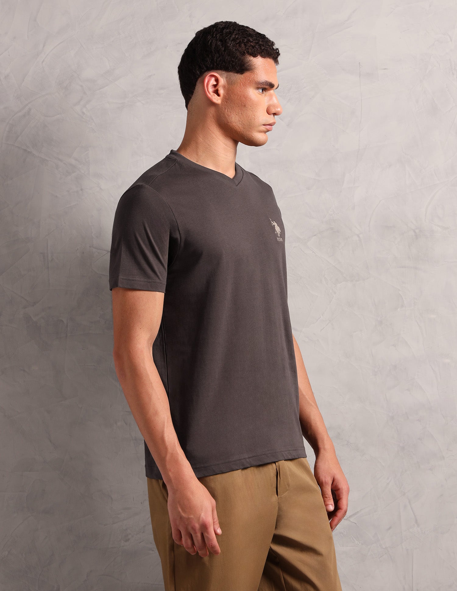 Breathable Comfort Fit I638 Lounge T-Shirt - Pack Of 1 Choco - U.S. POLO ASSN. | Large