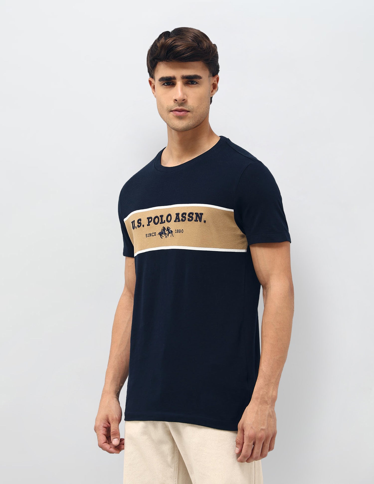 Brand Embroidered Regular Fit T-Shirt Navy - U.S. POLO ASSN. | Large