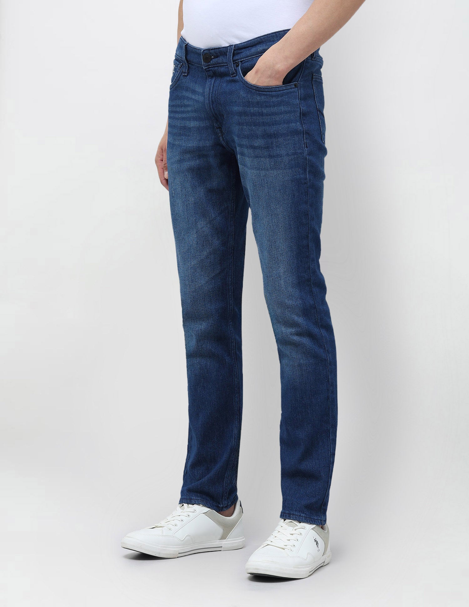 Brandon Slim Tapered Fit Whiskered Jeans Indigo - U.S. POLO ASSN. | Large