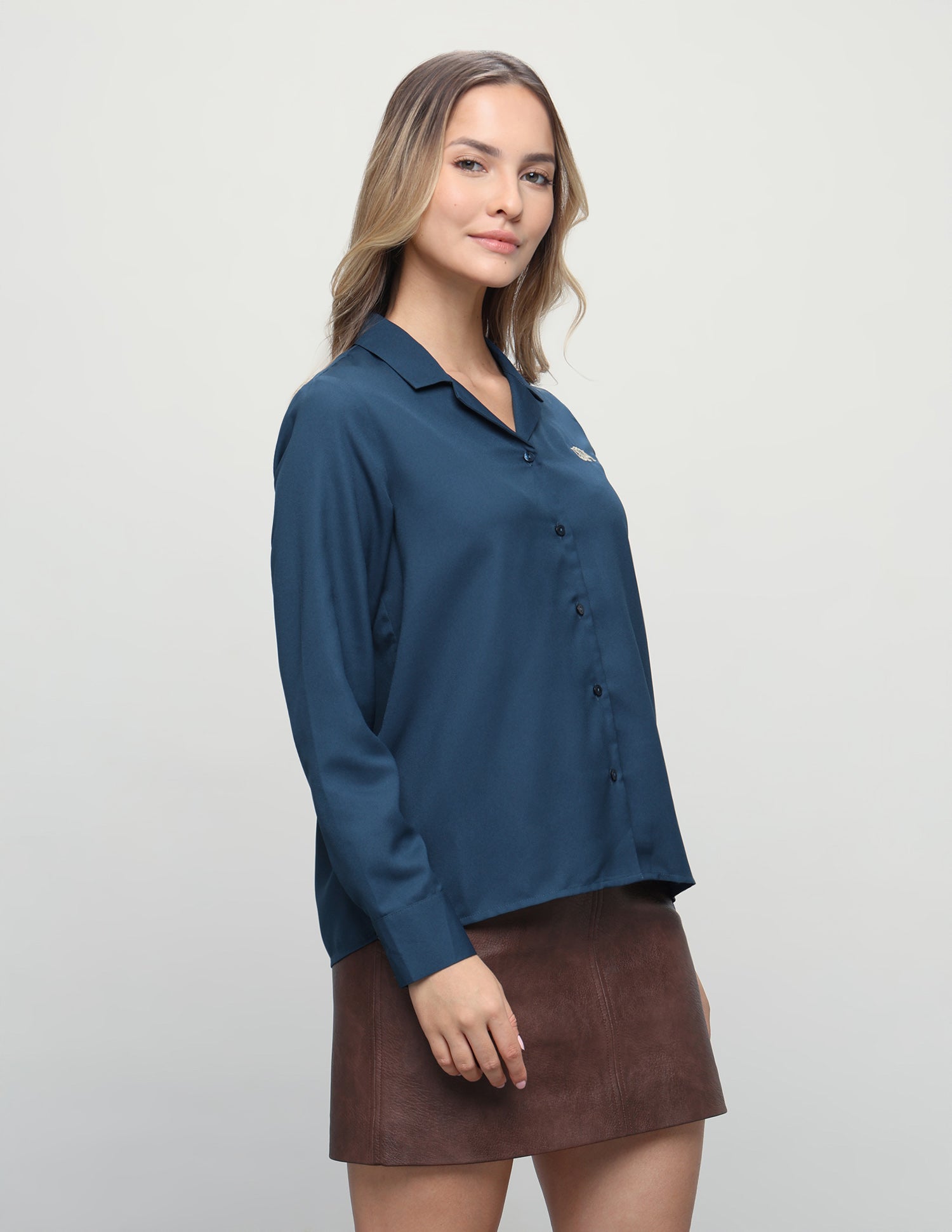 Solid Relaxed Fit Shirt Teal - U.S. Polo Assn. India | Large