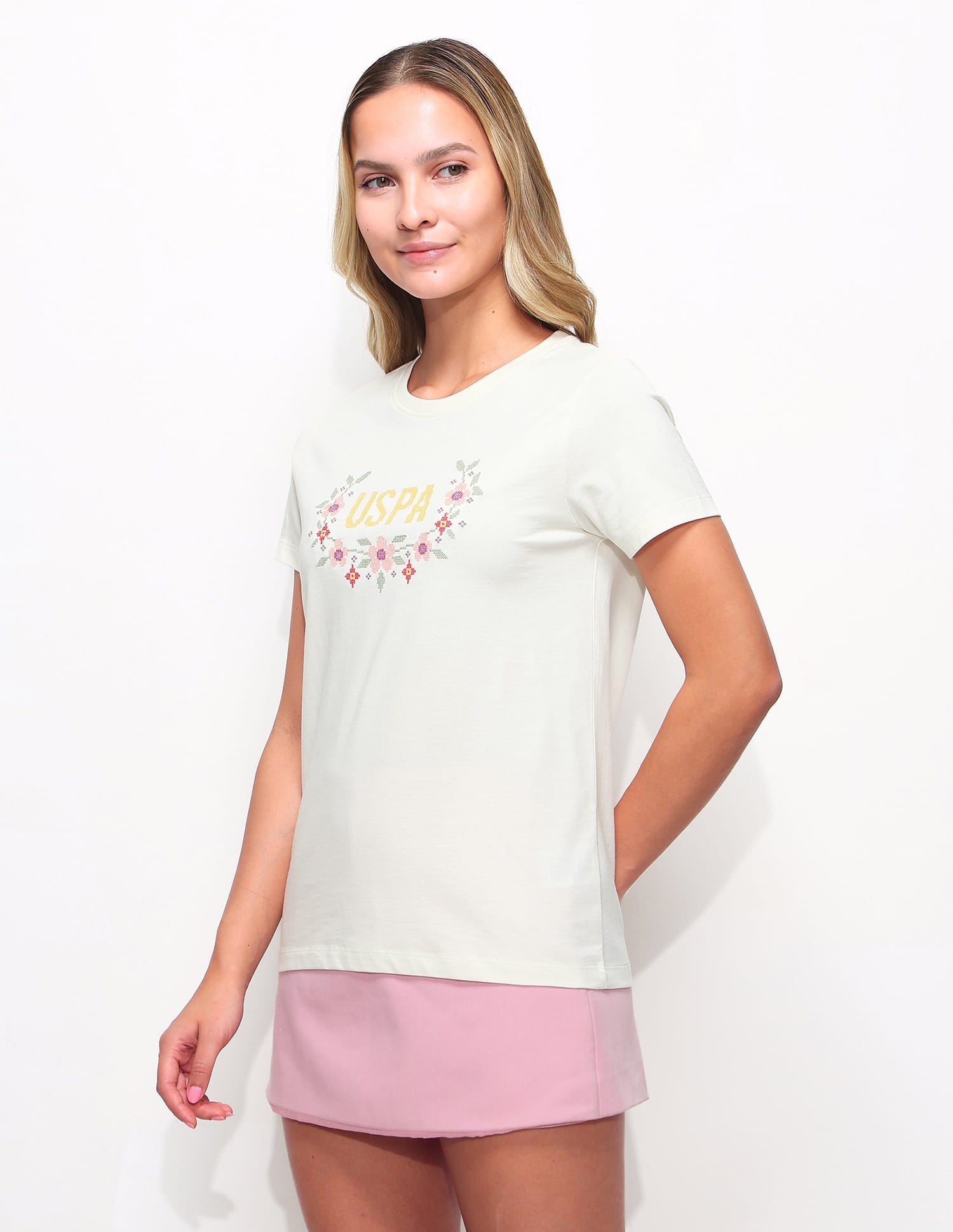 Regular Fit Brand Printed T-Shirt White - U.S. Polo Assn. India | Large