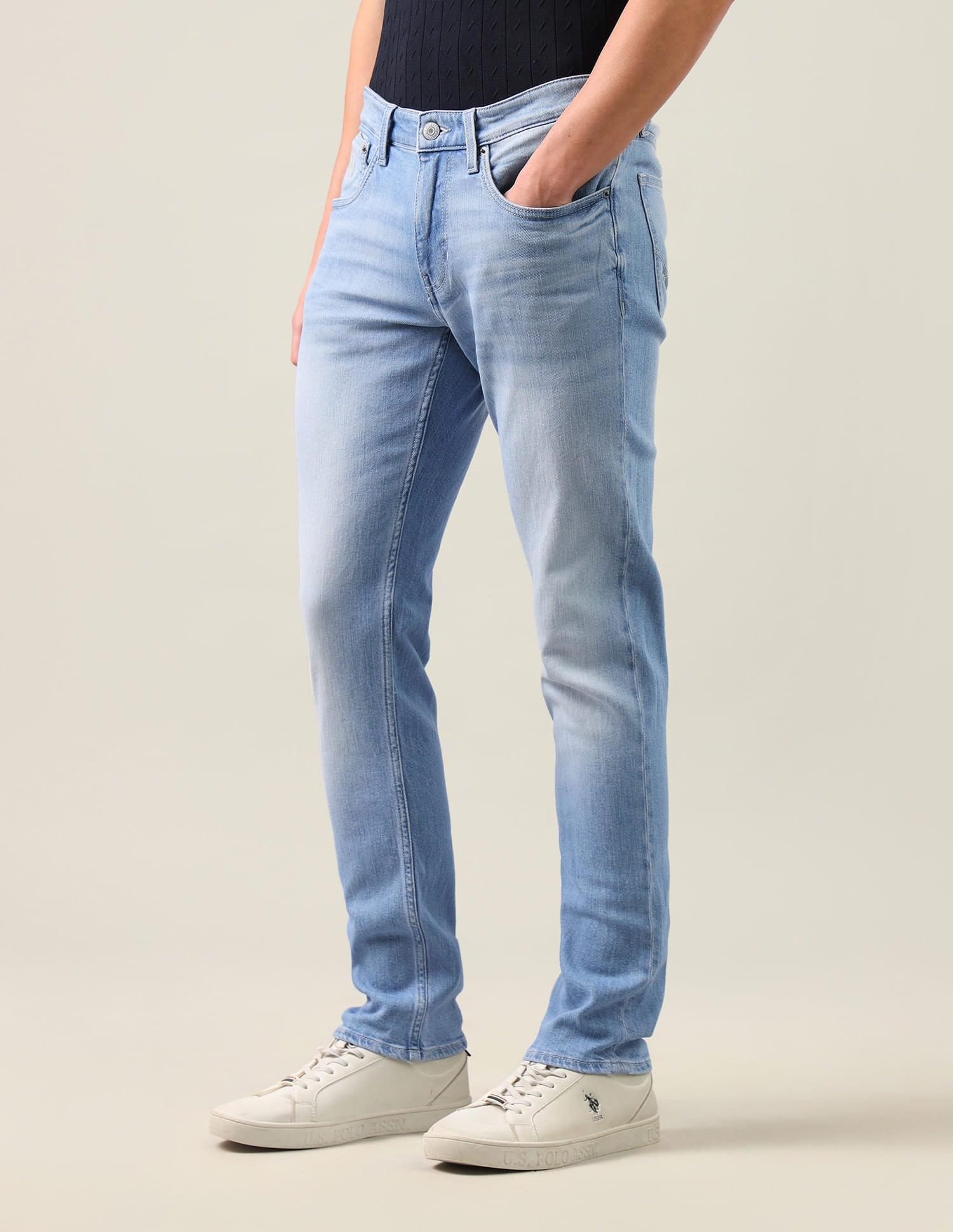 Brandon Slim-Tapered Fit Blue Jeans Blue - U.S. Polo Assn. India | Large