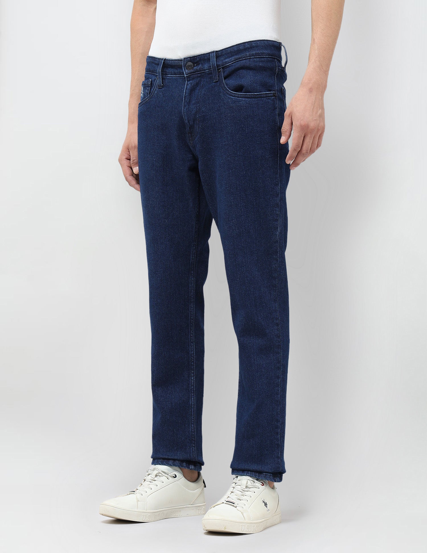 Brandon Slim Tapered Fit Blue Jeans Dark Blue - U.S. POLO ASSN. | Large