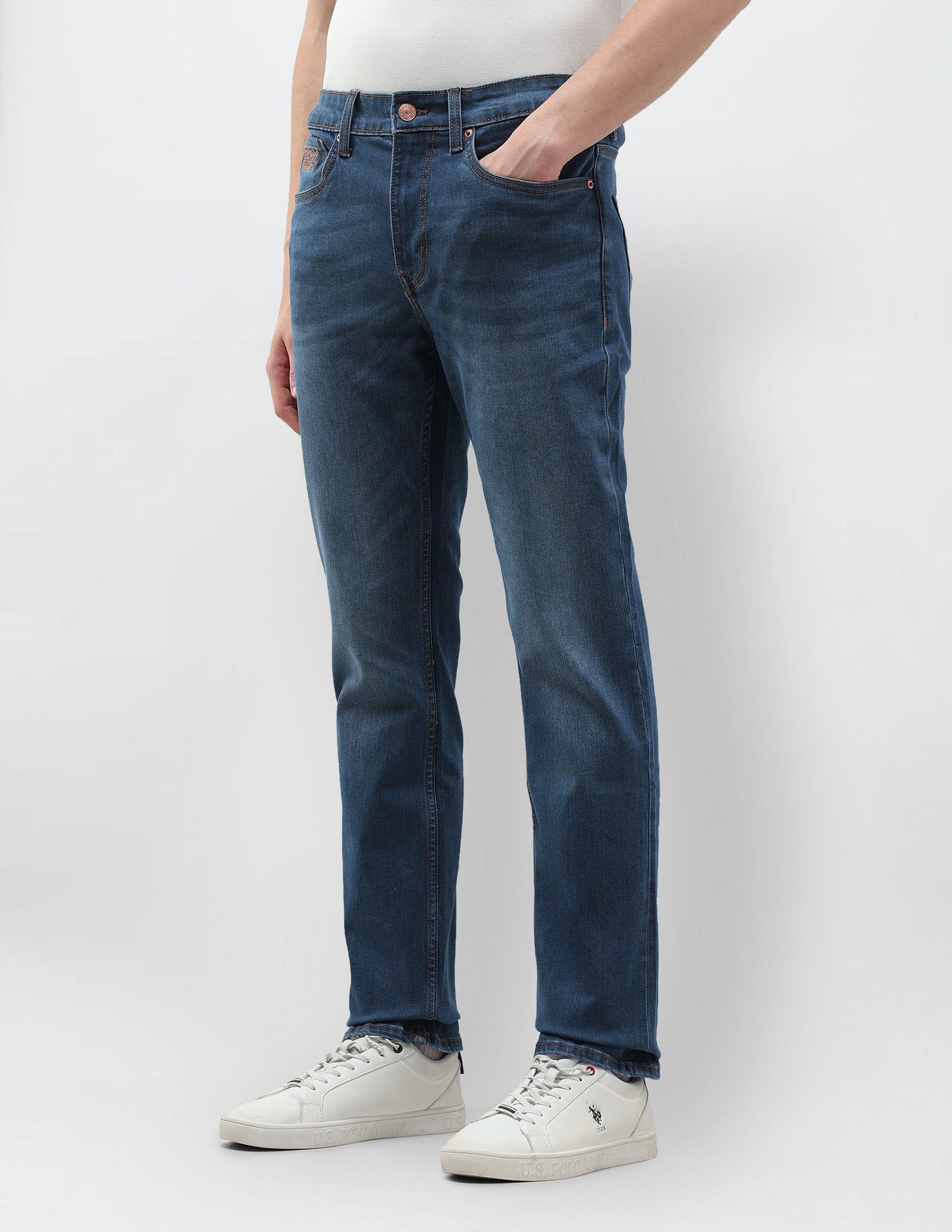 Harold Slim Straight Fit Blue Jeans Indigo - U.S. Polo Assn. India | Large