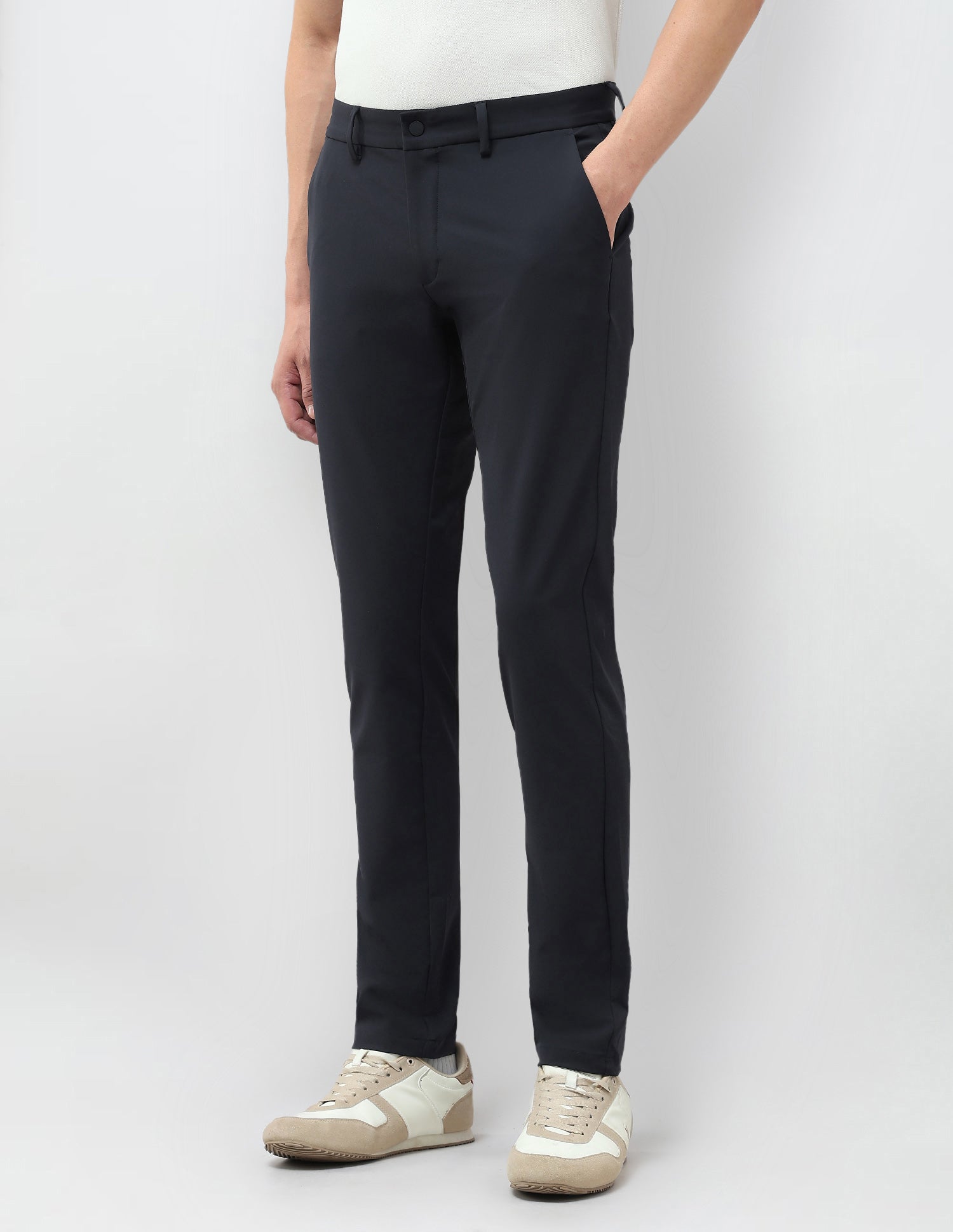 Satin Austin Slim Fit Trousers Navy - U.S. Polo Assn. India | Large