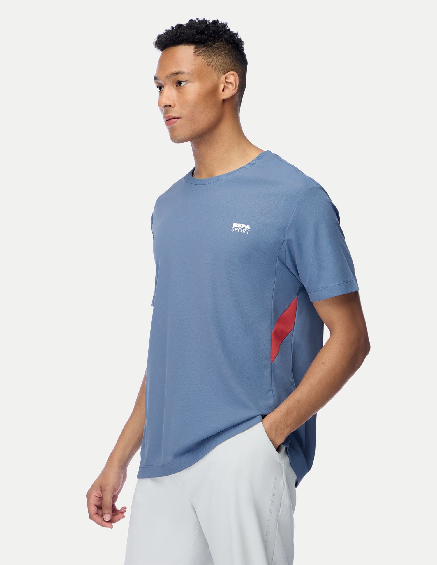 Solid Regular Fit Active T-Shirt Blue - U.S. Polo Assn. India | Large