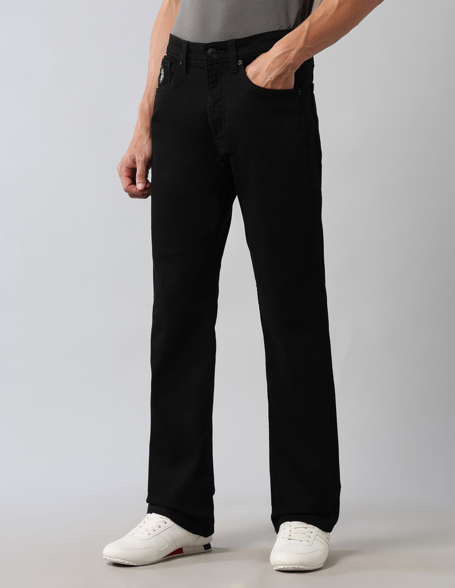 Connor Bootcut Fit Black Jeans Black - U.S. Polo Assn. India | Large