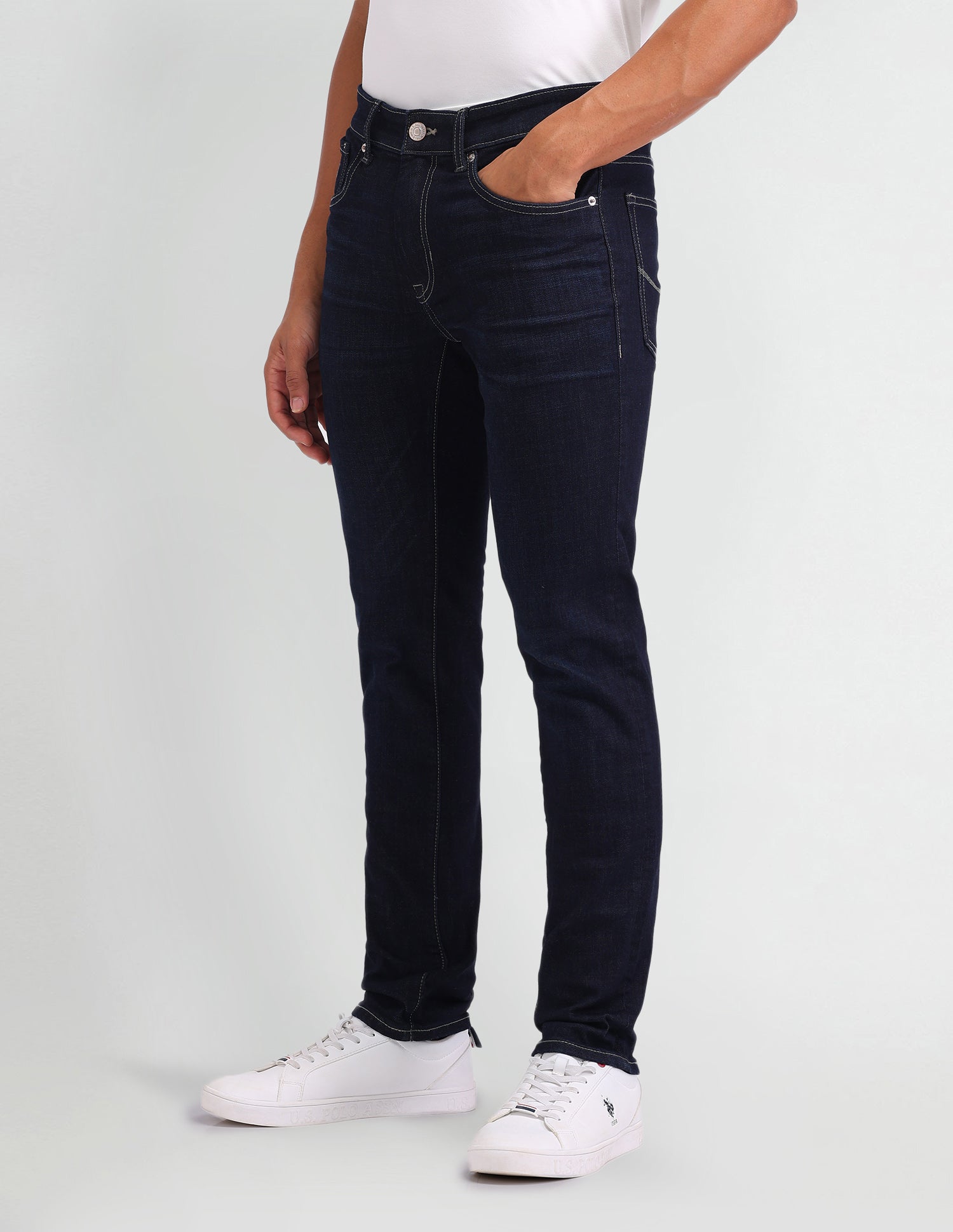 Regallo Skinny Fit Blue Jeans Blue - U.S. Polo Assn. India | Large