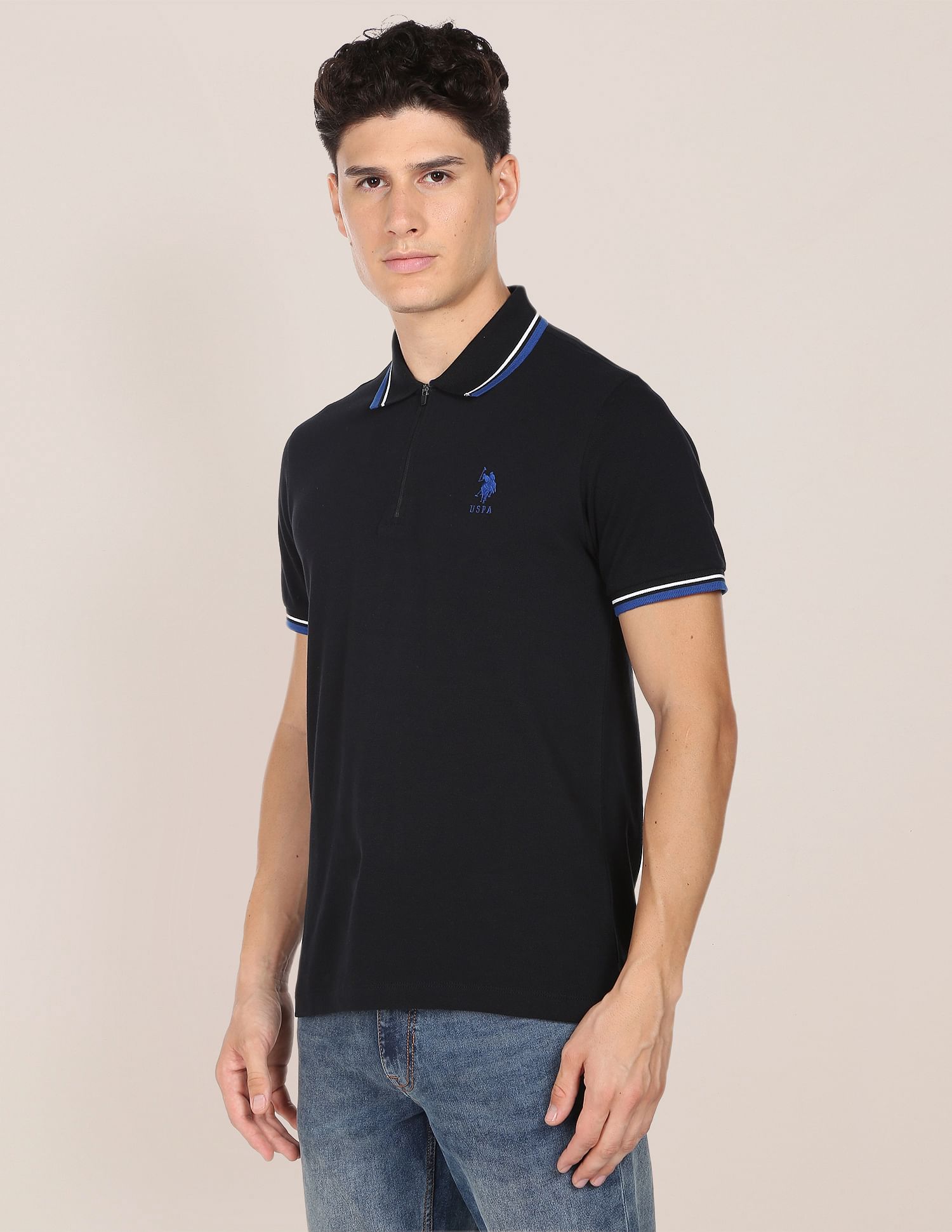 Tipped Zipper Polo Shirt – U.S. Polo Assn. India