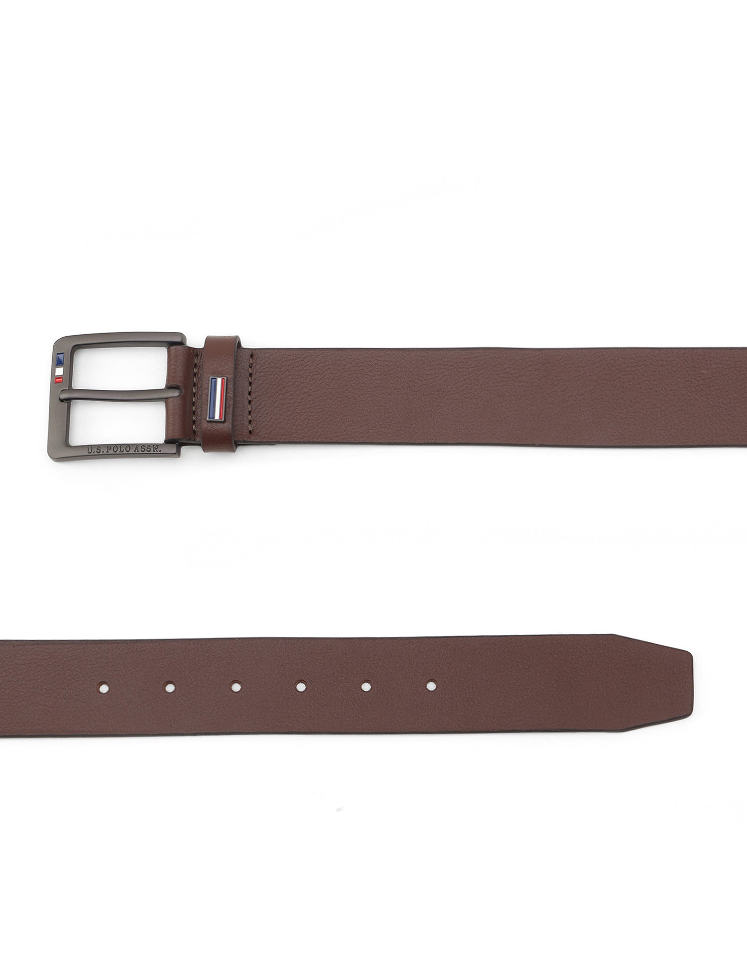 Amos Textured Belt Brown - U.S. Polo Assn. India | Large