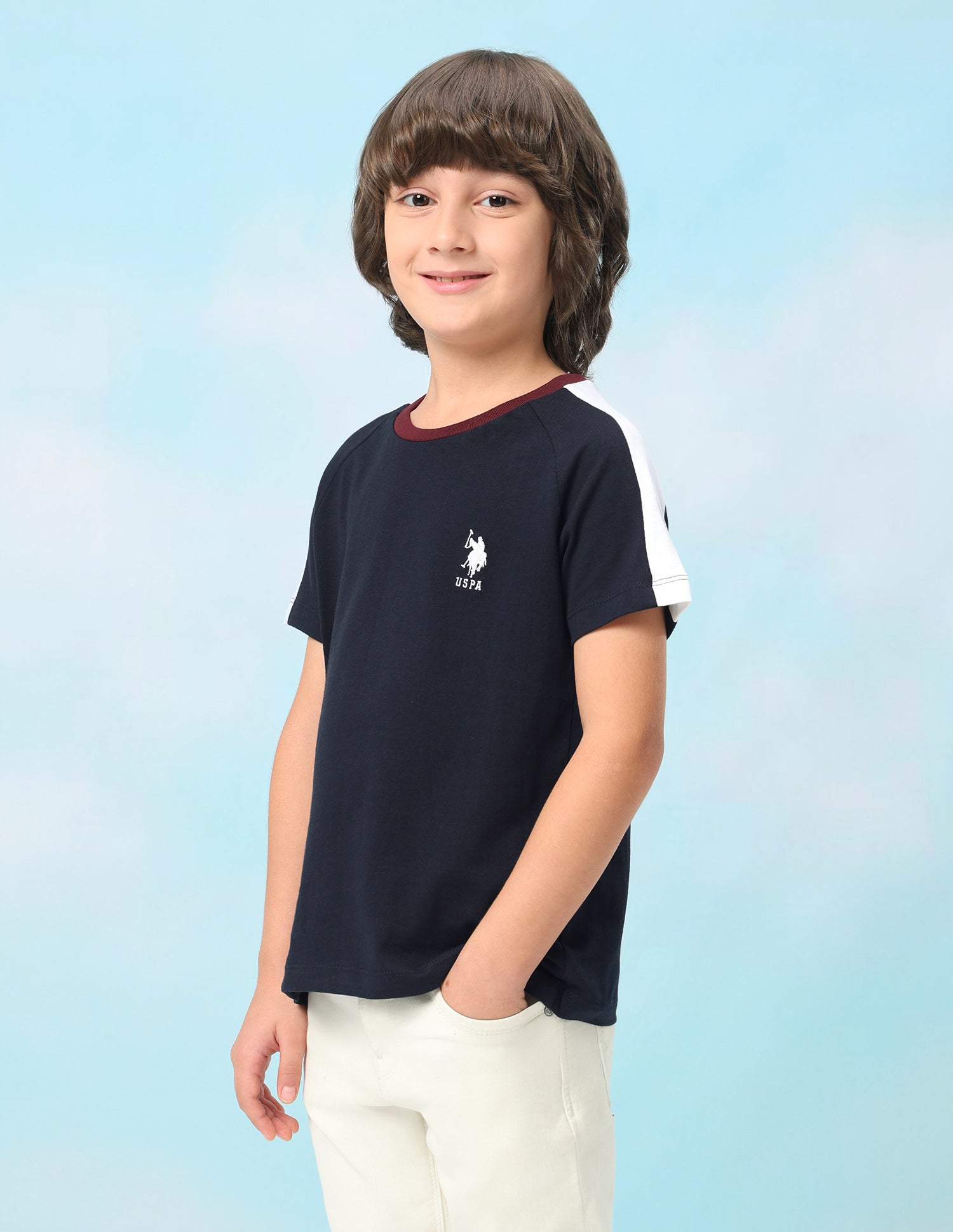 Solid Regular Fit T-Shirt Navy - U.S. Polo Assn. India | Large