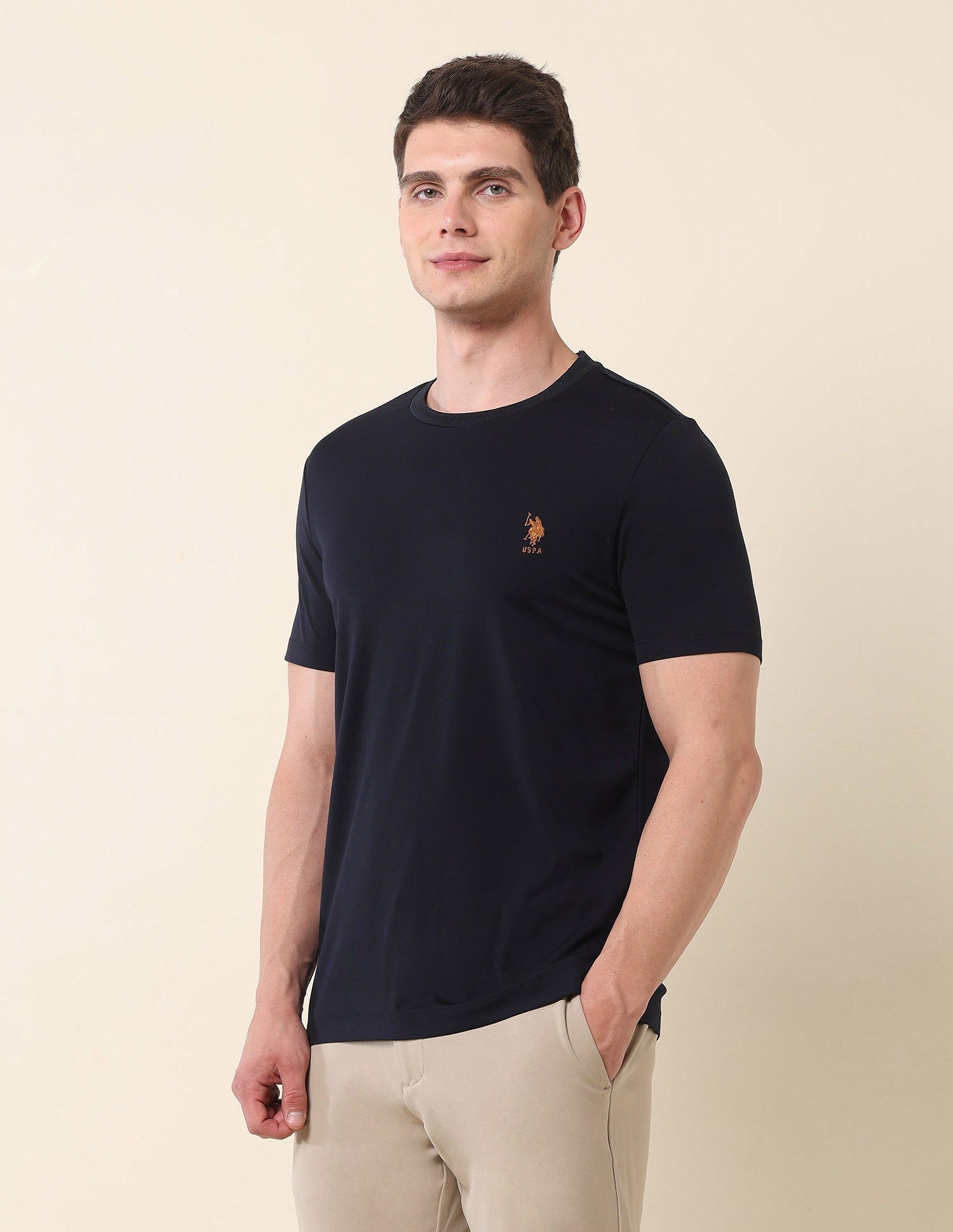 Slim Fit Classic T-Shirt Navy - U.S. Polo Assn. India | Large