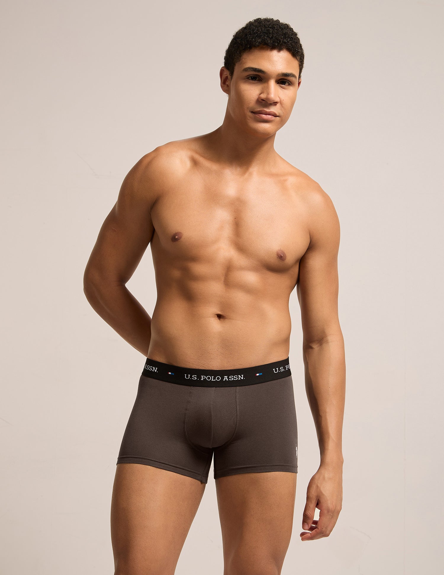 Breathable Cotton Stretch OET25 Trunks - Pack of 3 Navy|Curds|Black - U.S. Polo Assn. India | Large