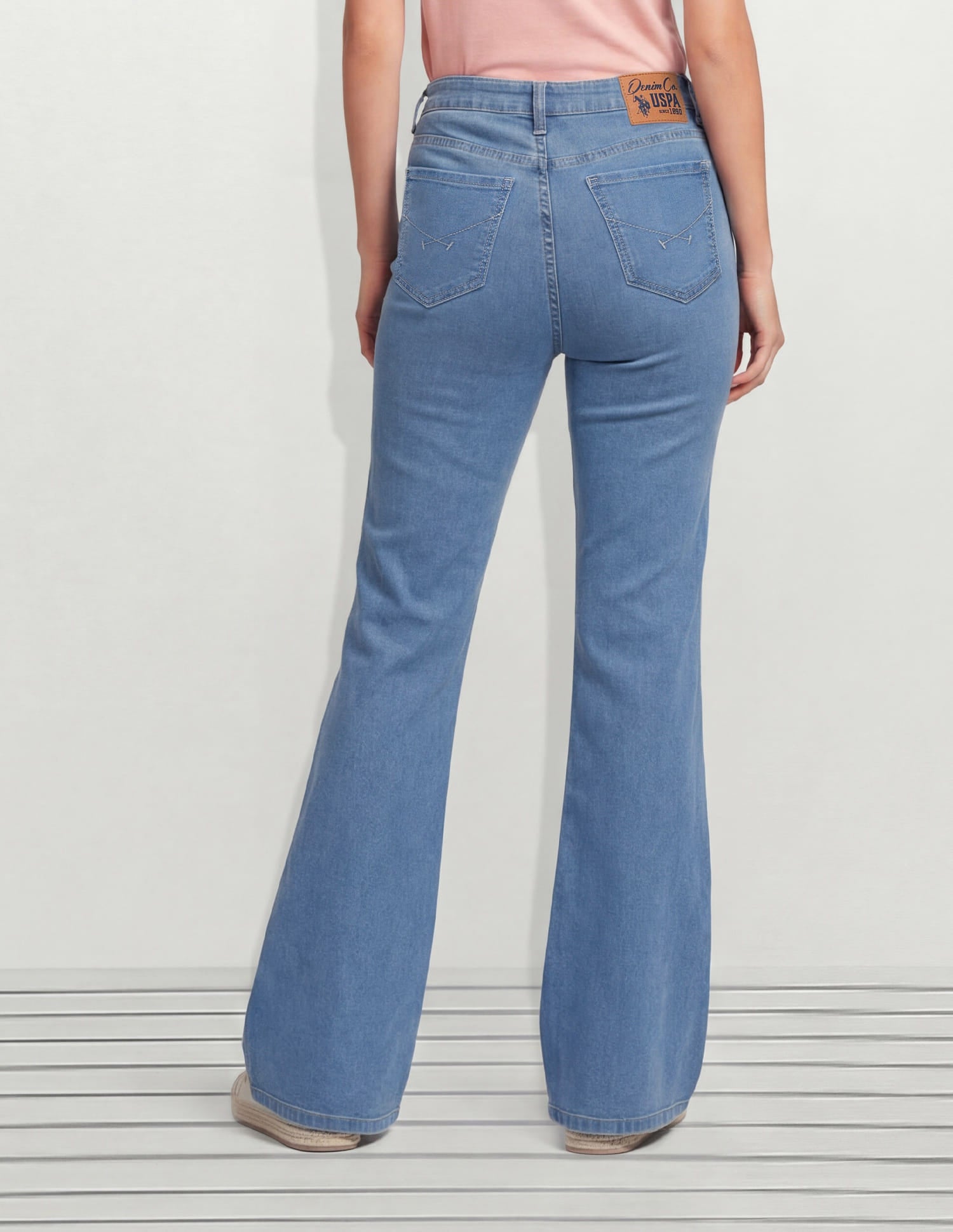 High Rise Flared Fit Jeans Blue - U.S. Polo Assn. India | Large