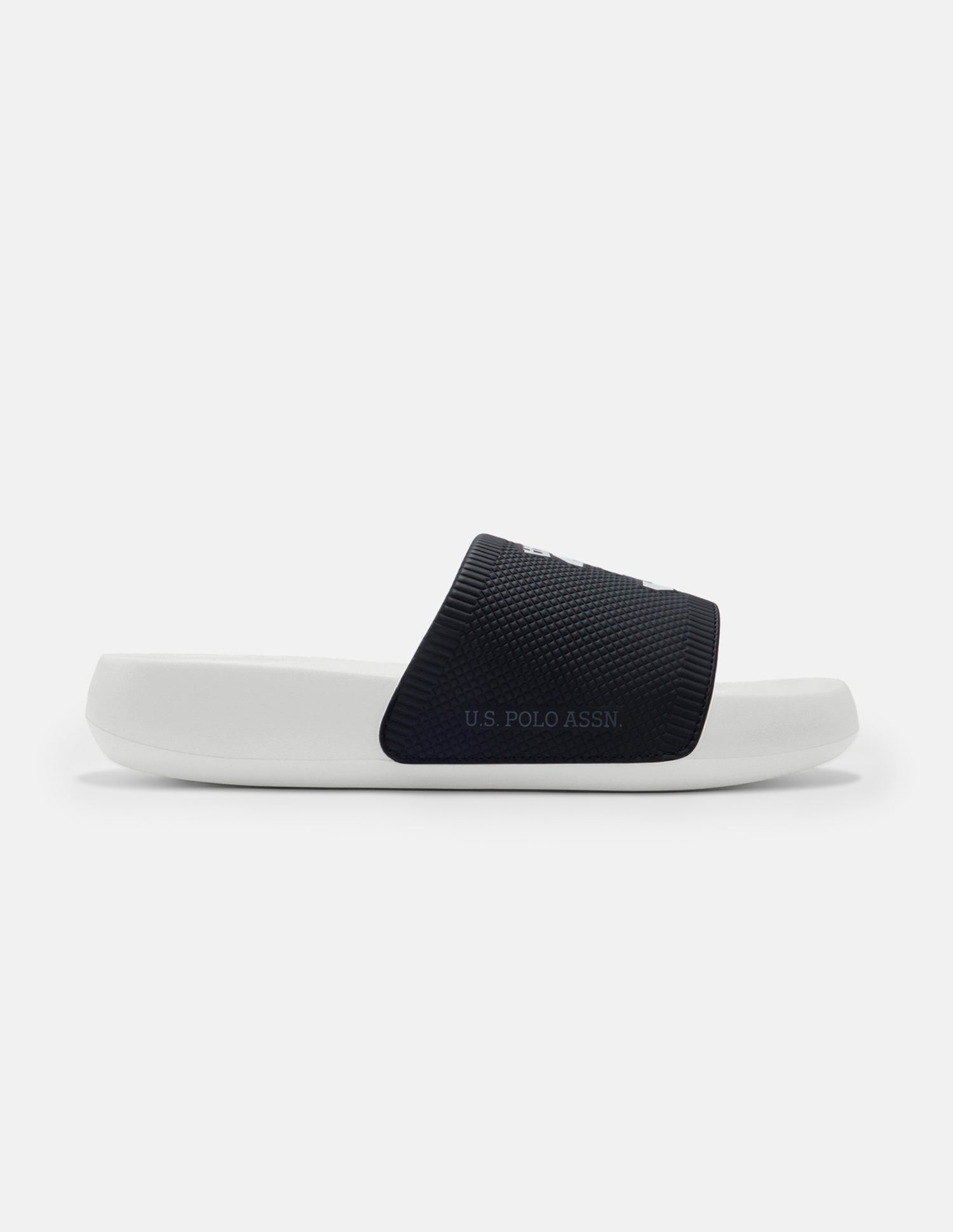 Textured Numeric Embossed Dane Sliders Black - U.S. Polo Assn. India | Large