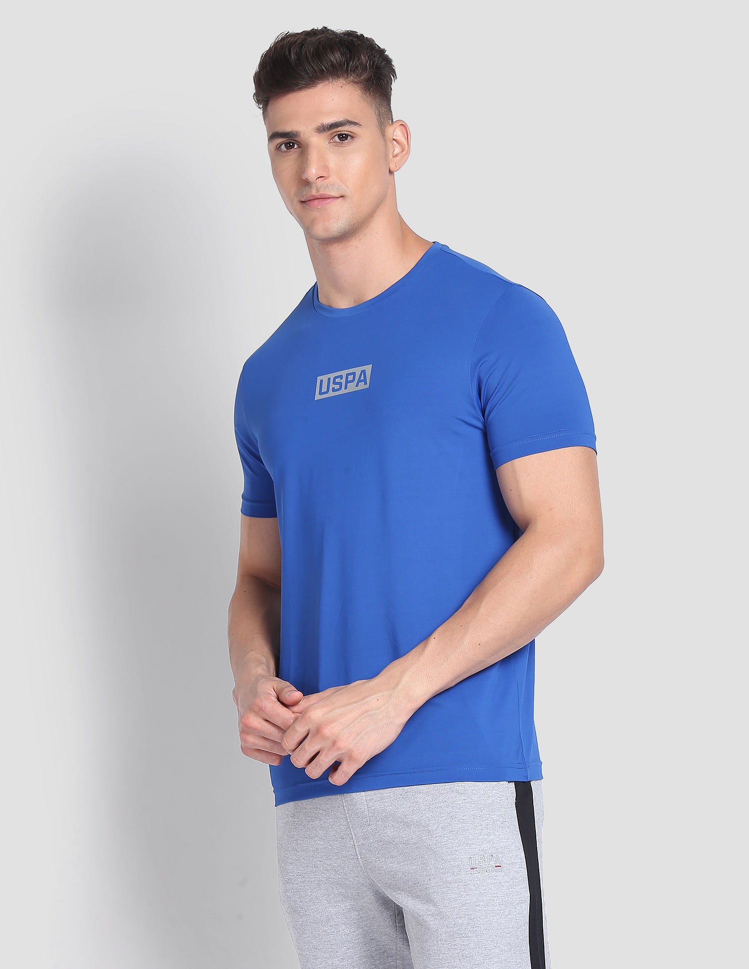 Solid AE002 Lounge T-Shirt - Pack Of 1 Blue - U.S. POLO ASSN. | Large