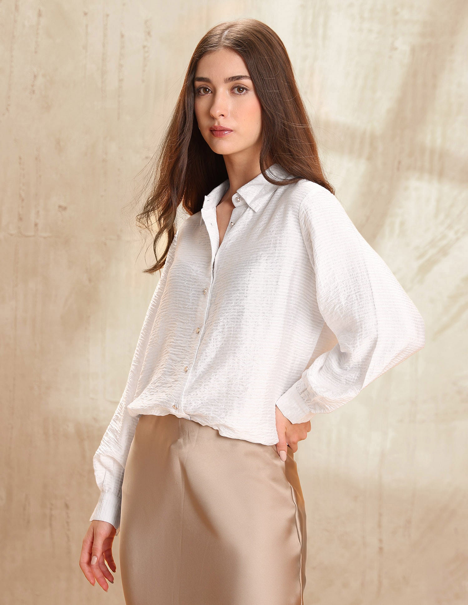 Relaxed Fit Textured Shirt White - U.S. POLO ASSN. | Large