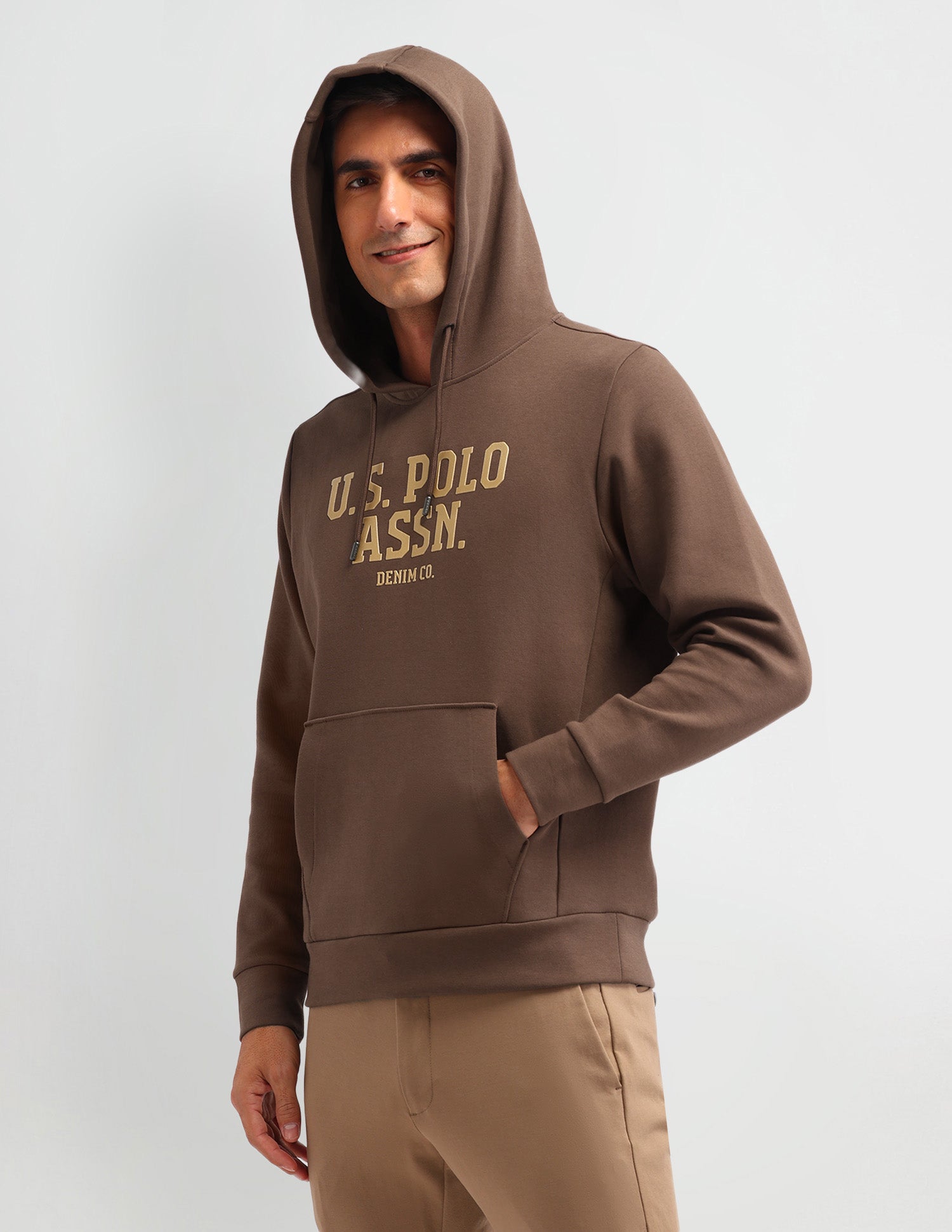 Brand Printed Regular Fit Sweatshirt Light Grey - U.S. POLO ASSN. | Large