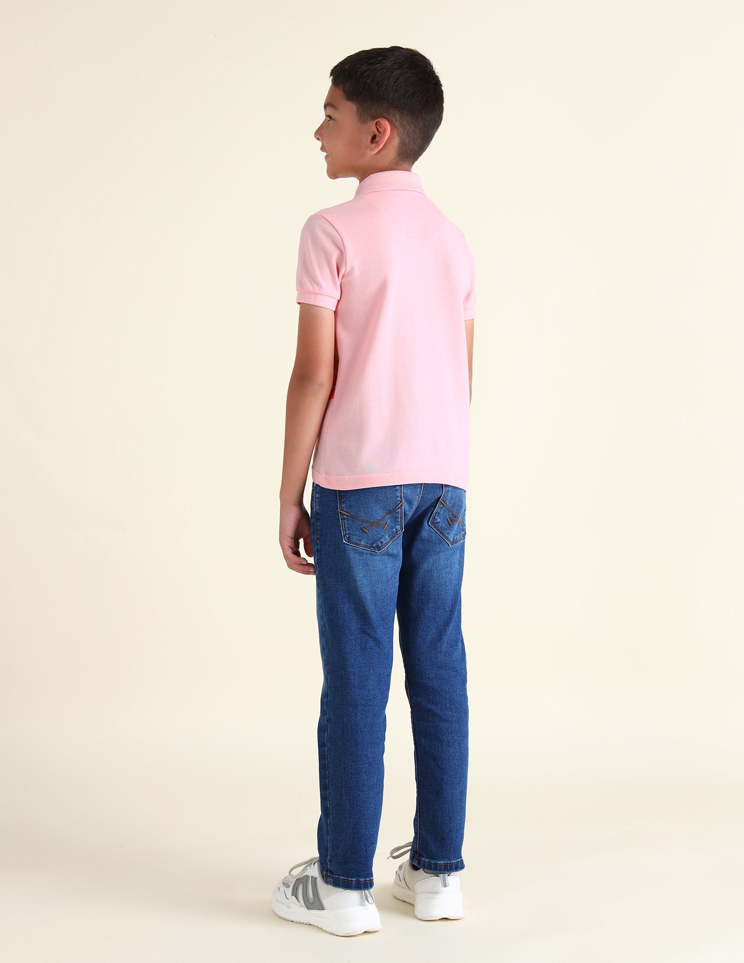 Boys Brand Printed Regular Fit Polo Shirts Light Pink - U.S. POLO ASSN. | Large