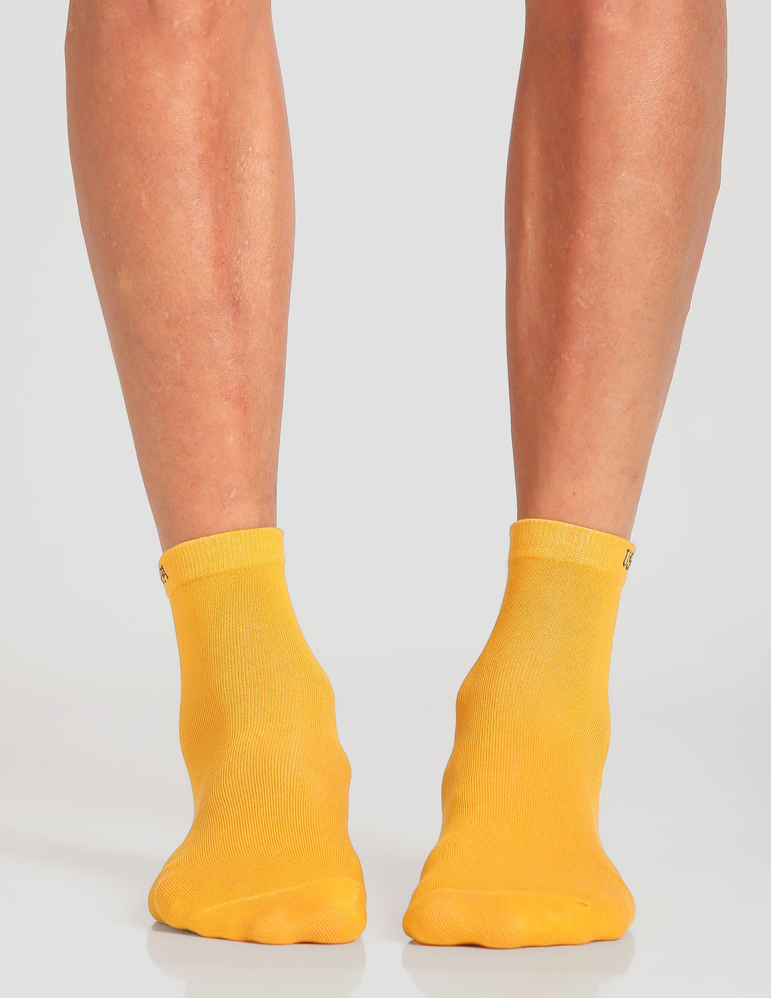 Aloe Finish Ankle Length ES002 Socks - Pack Of 3 Fig, Bistro Green and Mineral Yellow - U.S. POLO ASSN. | Large