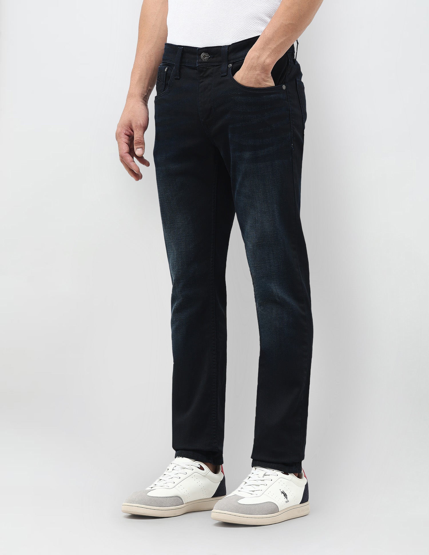 Regallo Skinny Fit Blue Jeans Dark Blue - U.S. Polo Assn. India | Large