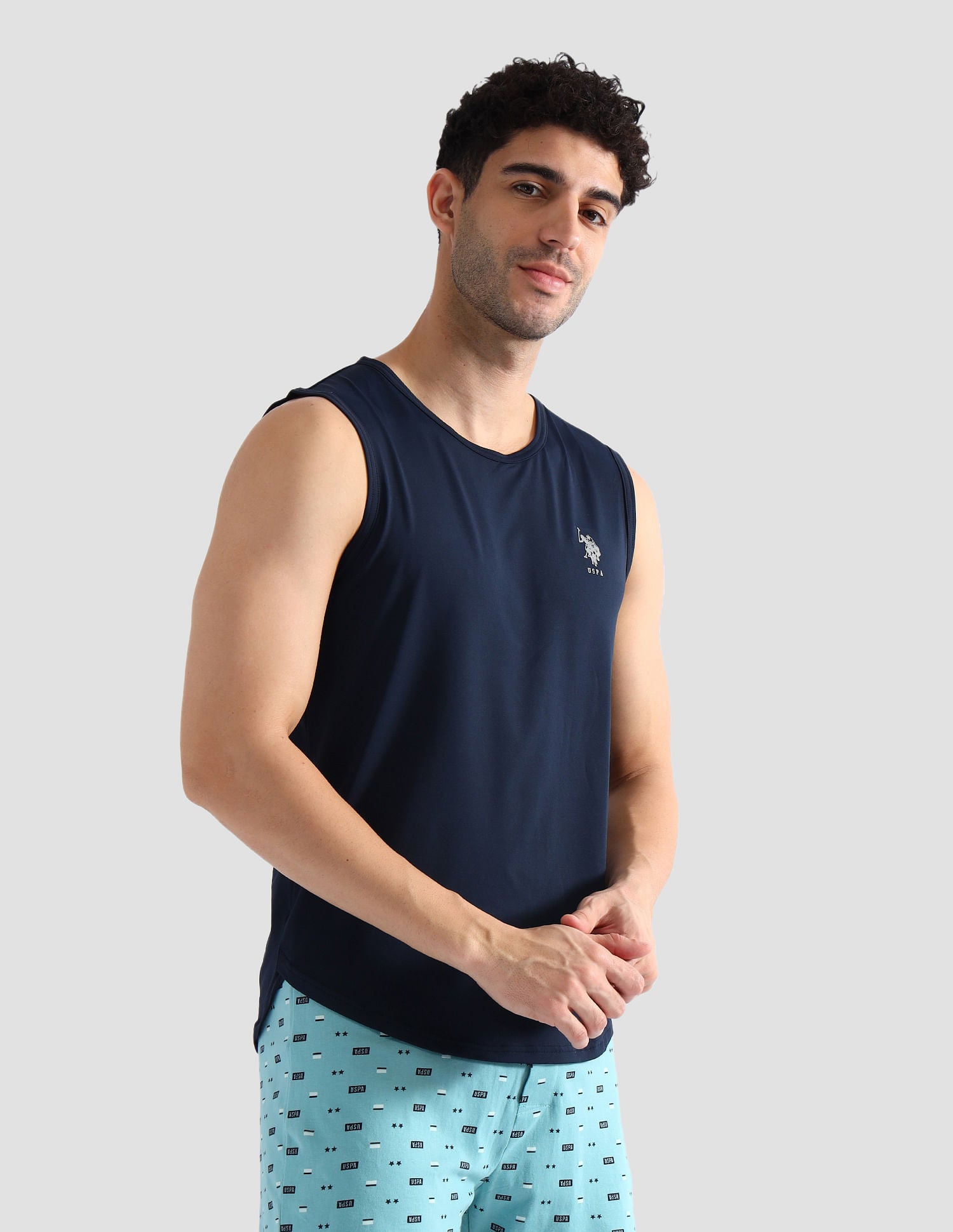 Solid Cotton OEV07 Vest - Pack Of 1 Navy - U.S. POLO ASSN. | Large