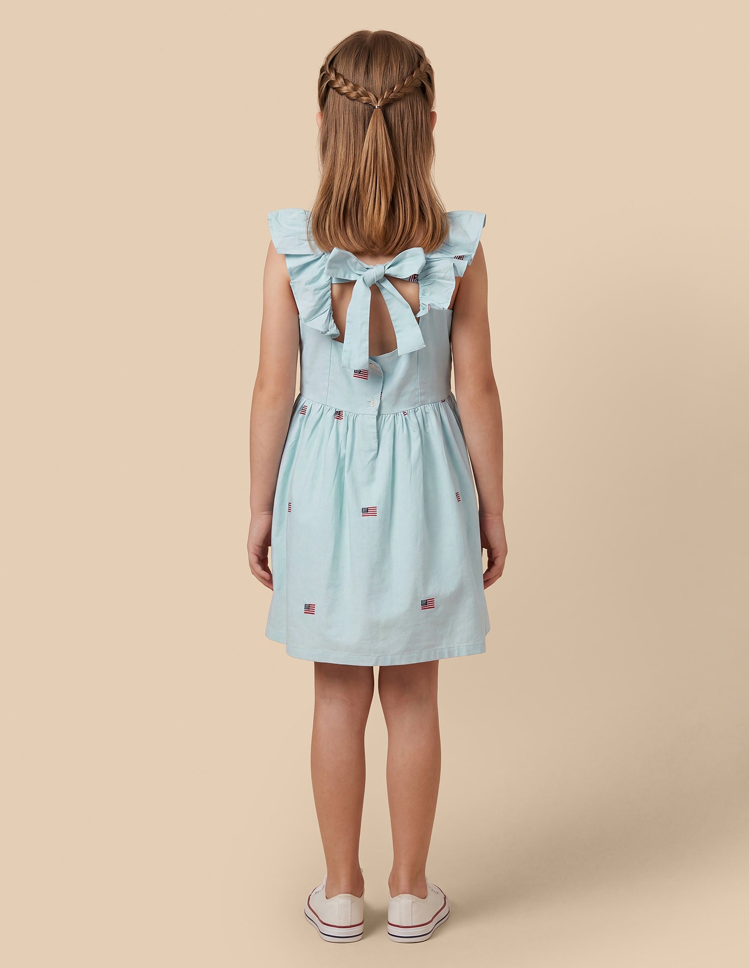 Emrboidered A-Line Dress Light Blue - U.S. Polo Assn. India | Large
