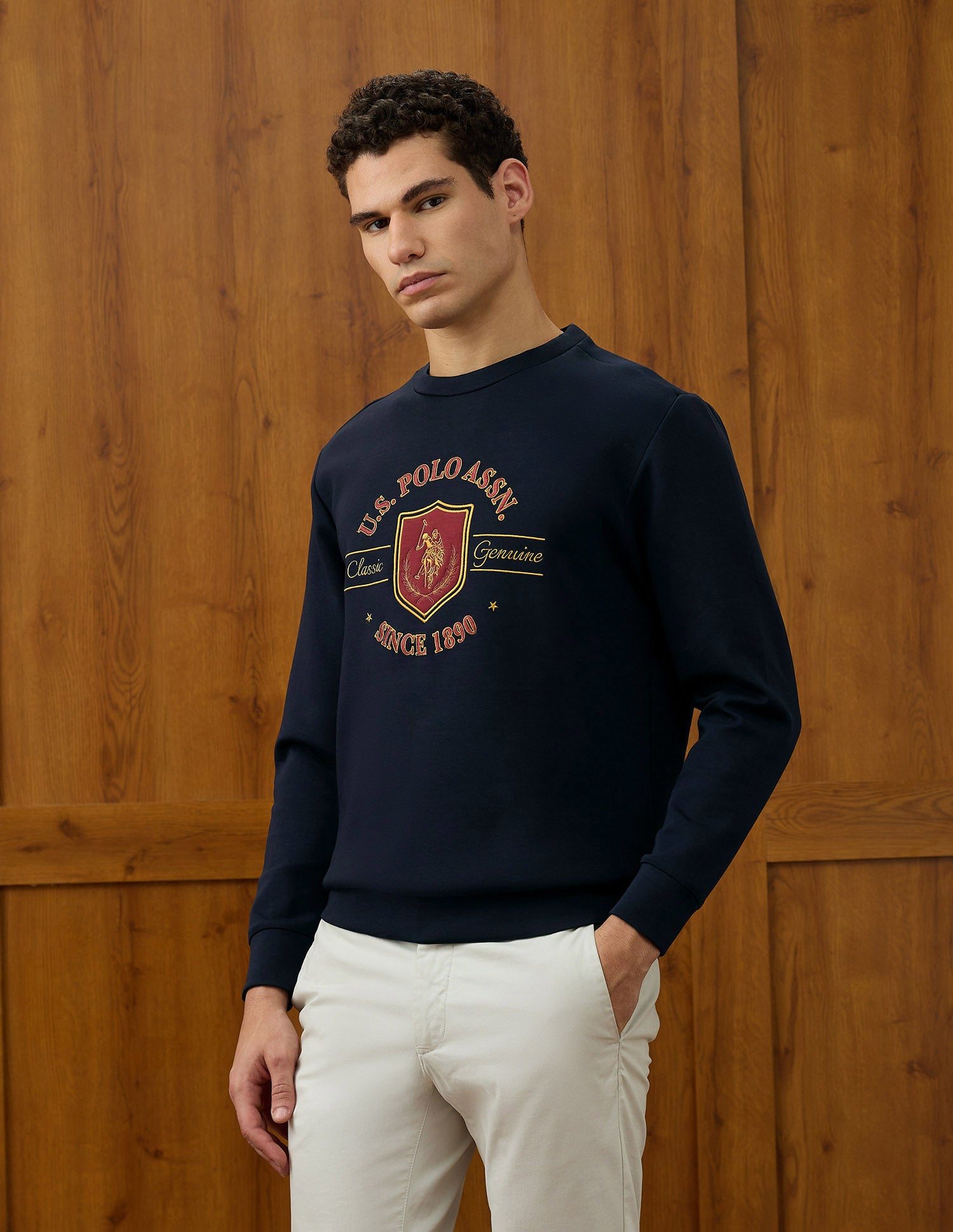 Regular Fit Equestrian Aisle Theater Sweatshirt Navy - U.S. POLO ASSN. | Large