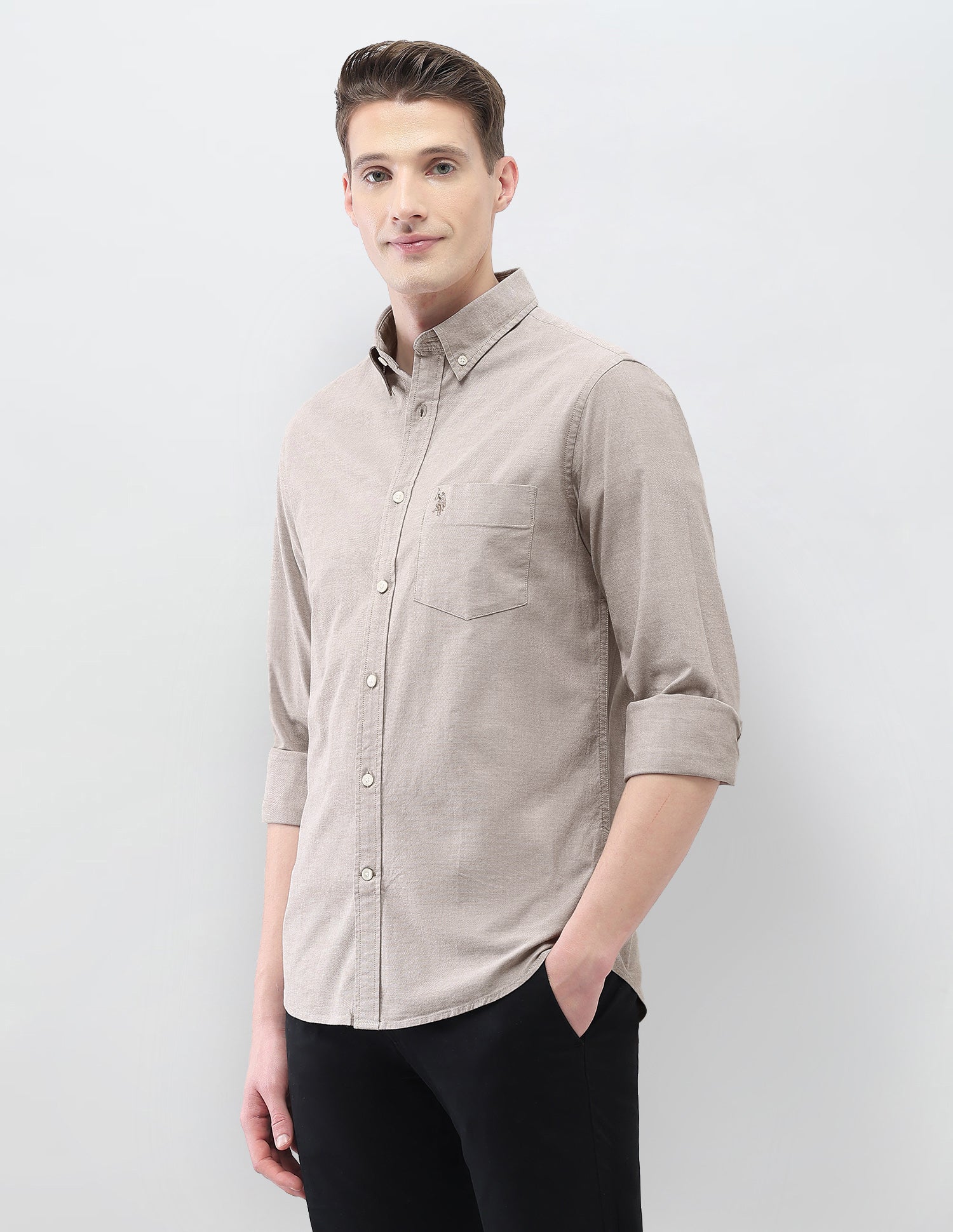 Casa De Campo Solid Shirt Brown - U.S. Polo Assn. India | Large