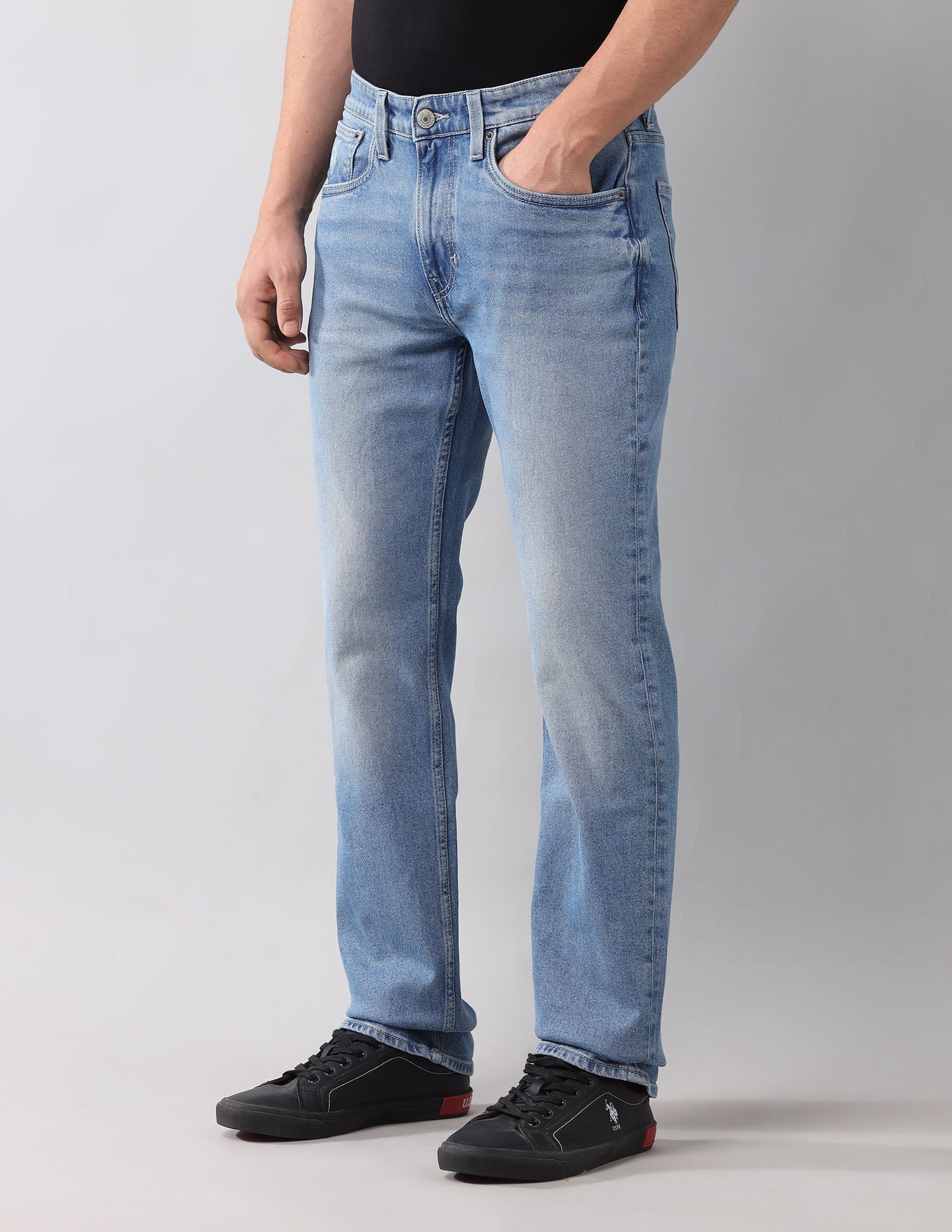 Harold Slim Straight Fit Vintage Jeans Light Blue - U.S. Polo Assn. India | Large