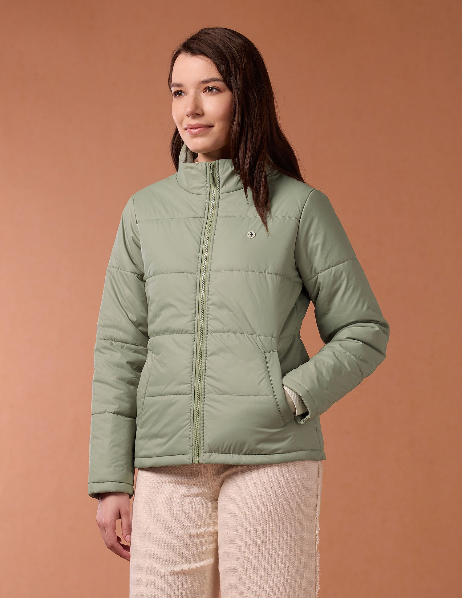 High Neck Puffer Jacket Mint - U.S. POLO ASSN. | Large
