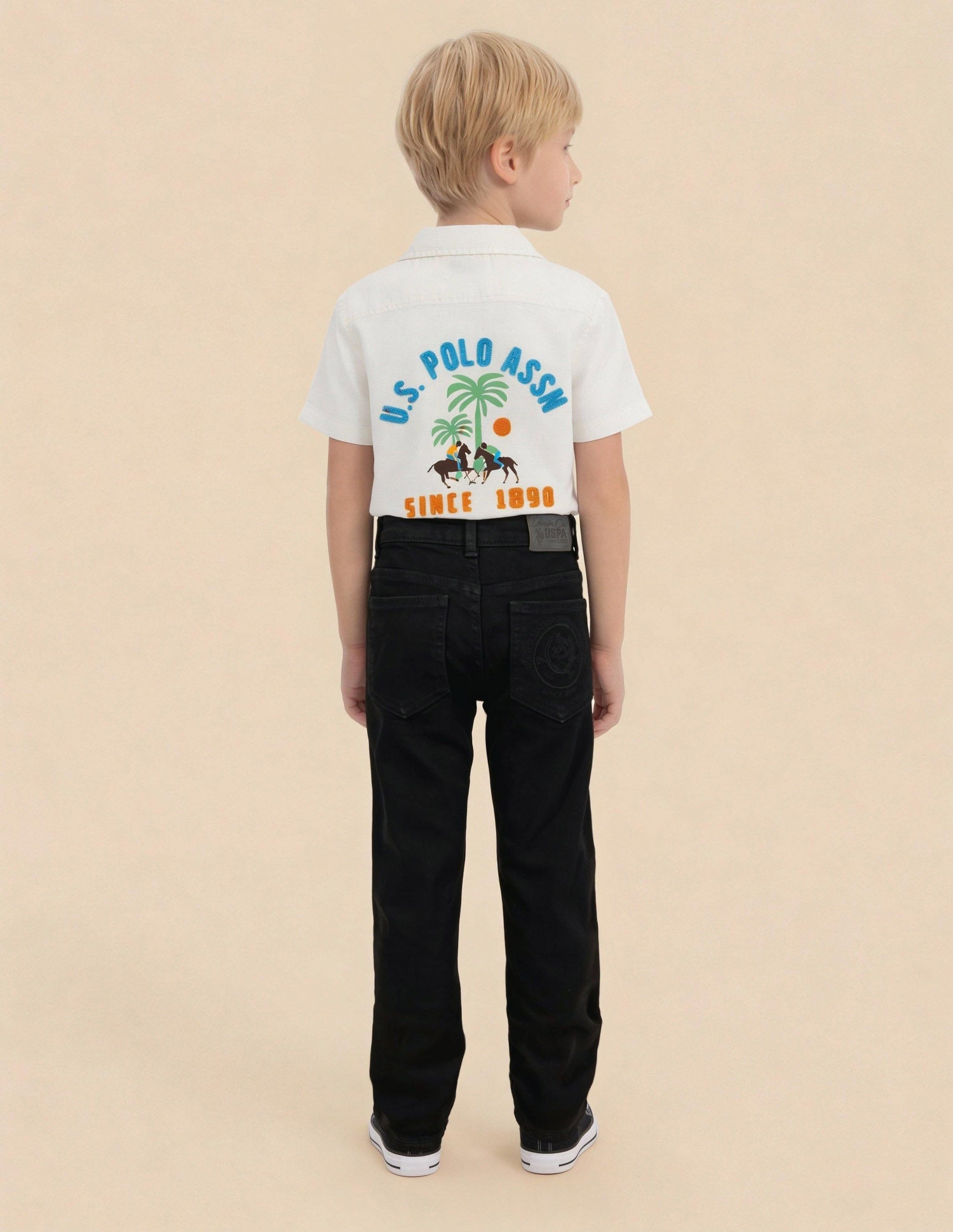 Boys Slim Fit Jeans Black - U.S. Polo Assn. India | Large