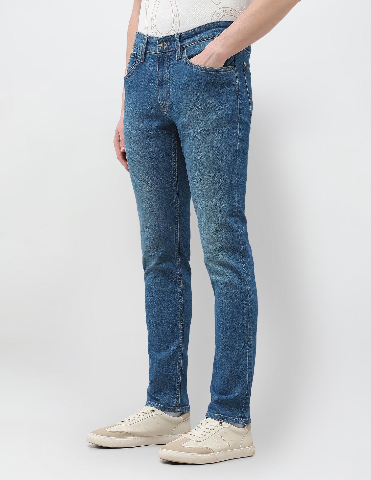 Brandon Slim-Tapered Fit Jeans Med Blue - U.S. Polo Assn. India | Large