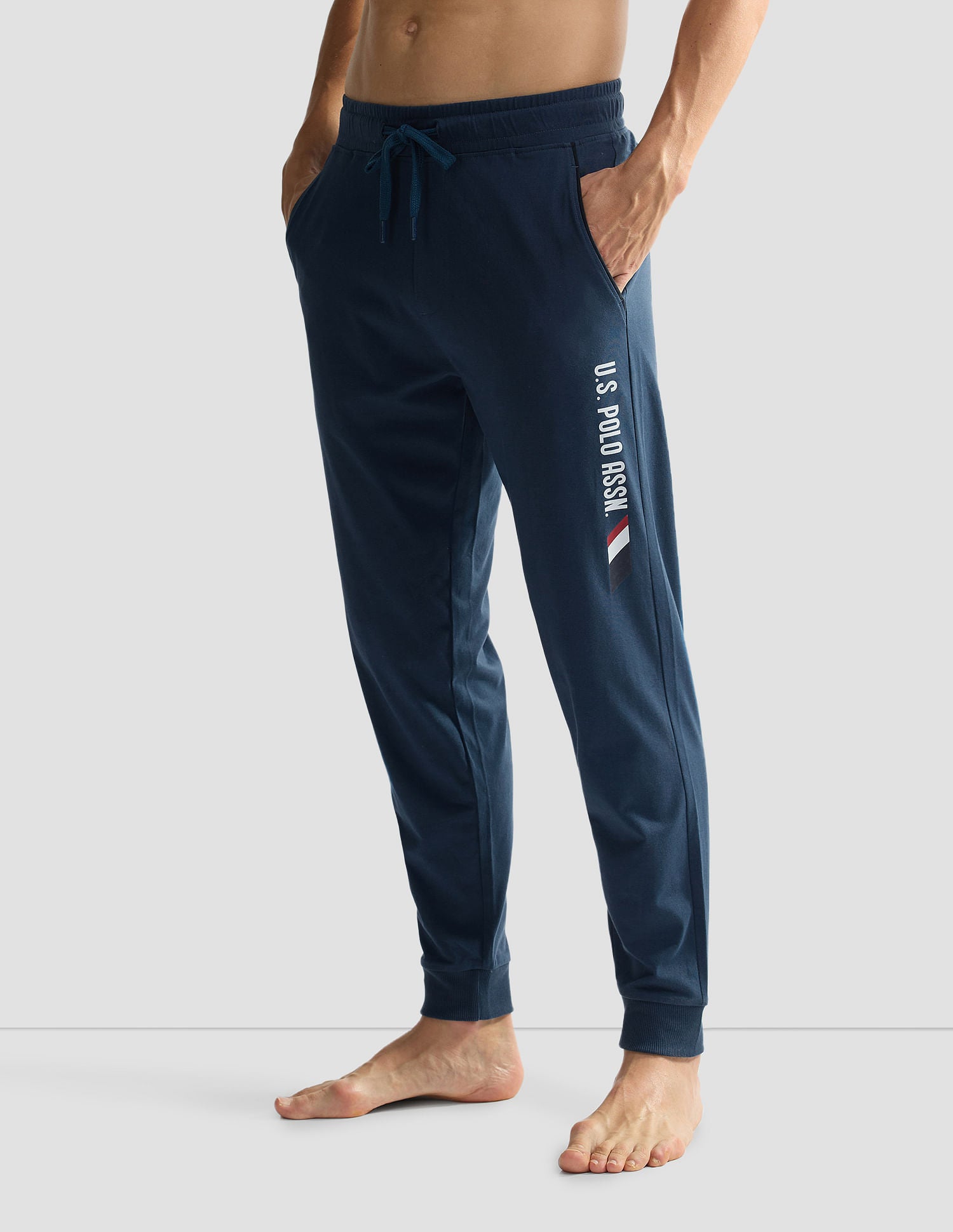 Solid OJ005 Lounge Joggers - Pack Of 1 Blue Wing Teal - U.S. POLO ASSN. | Large