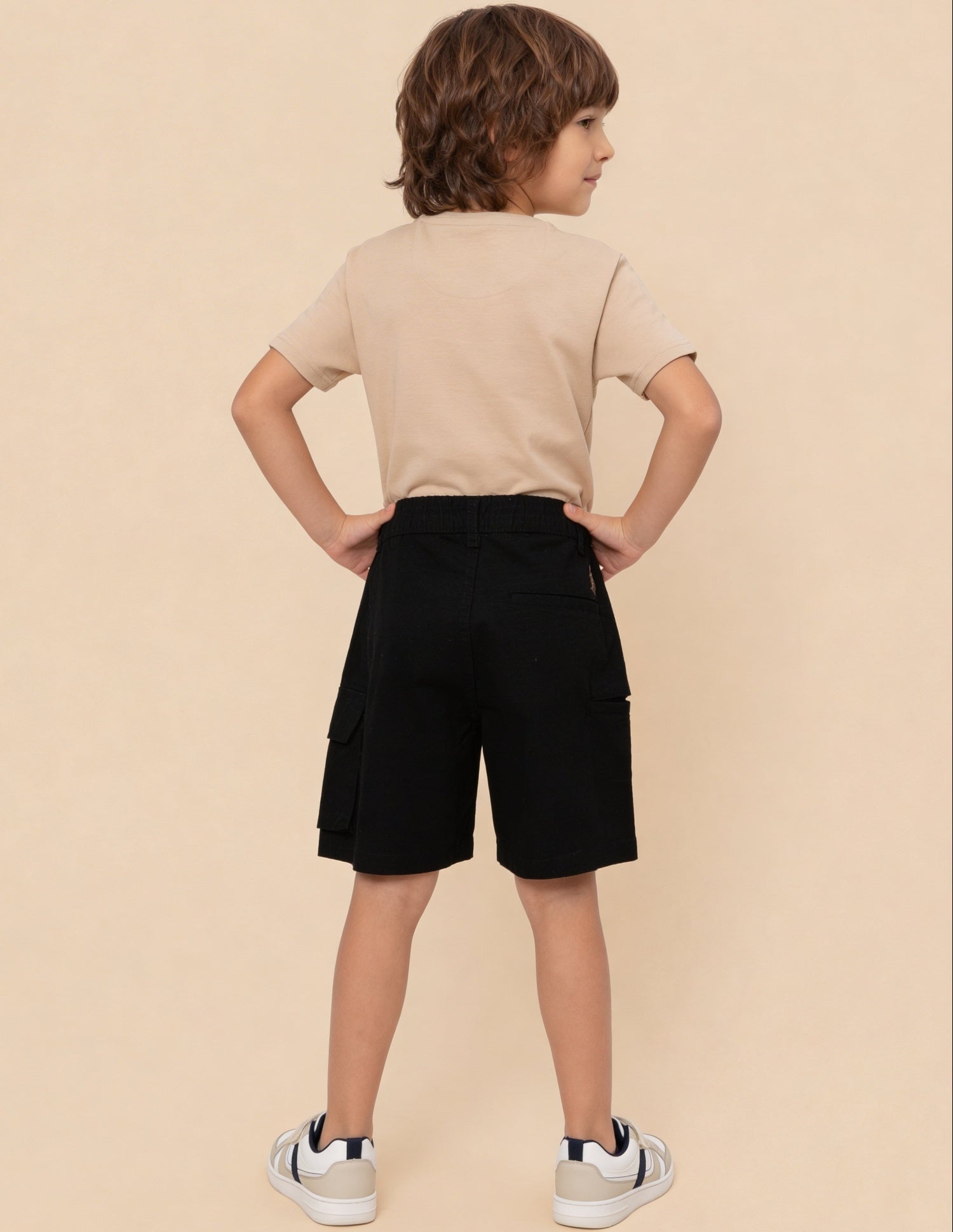 Solid Relaxed Fit Shorts Black - U.S. Polo Assn. India | Large