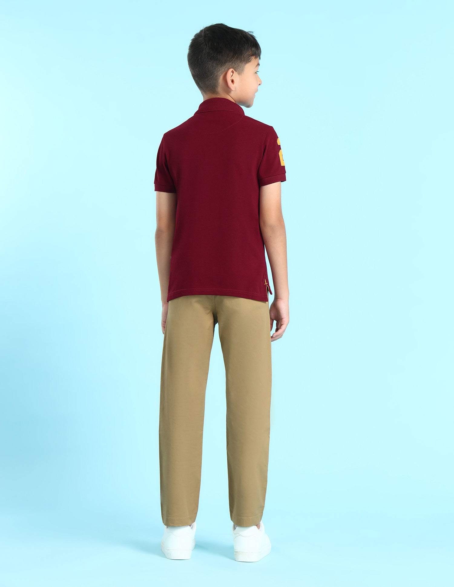 Regular fit Solid Polo Shirt Maroon - U.S. Polo Assn. India | Large