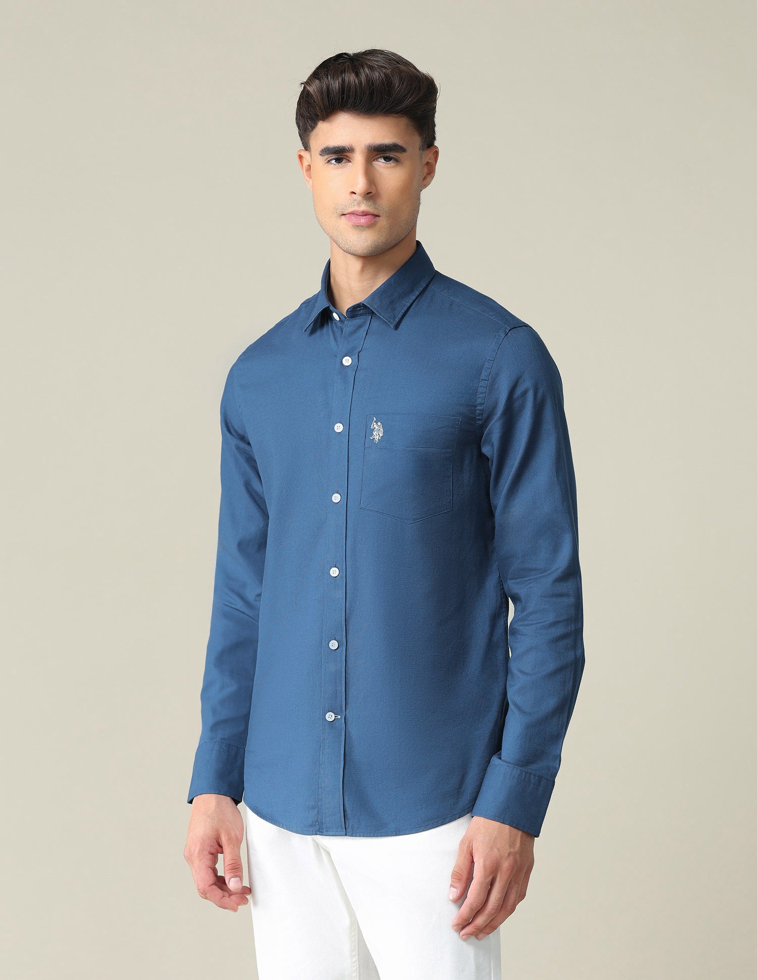 The Classic Everyday Shirt Blue - U.S. POLO ASSN. | Large