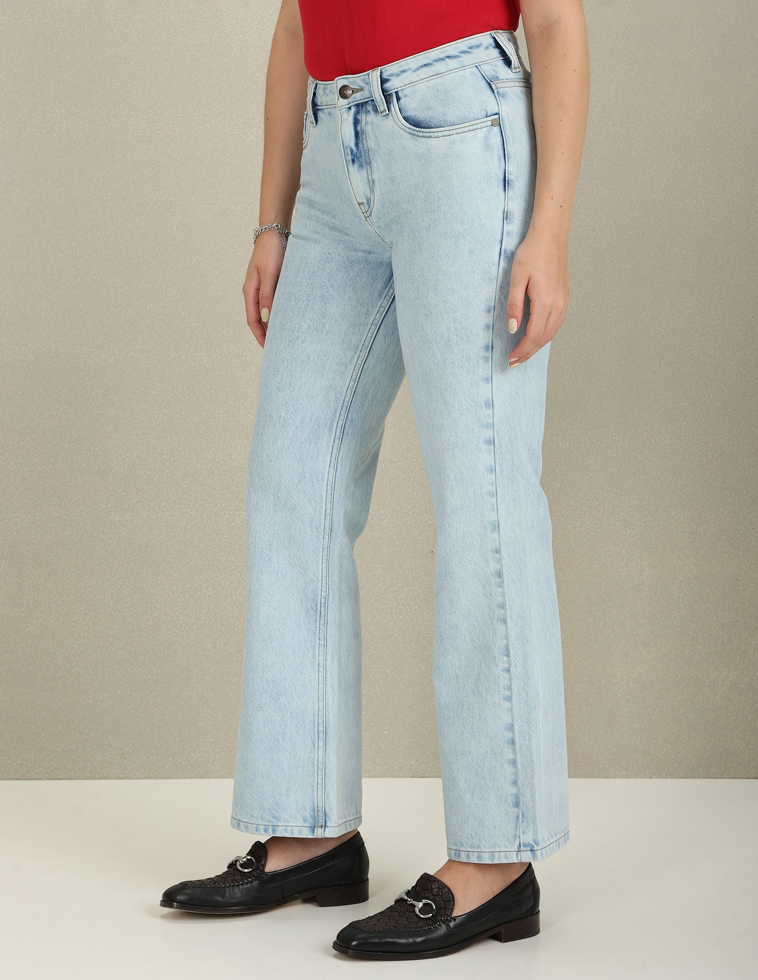 Bootcut Mid Rise Jeans Light Blue - U.S. Polo Assn. India | Large