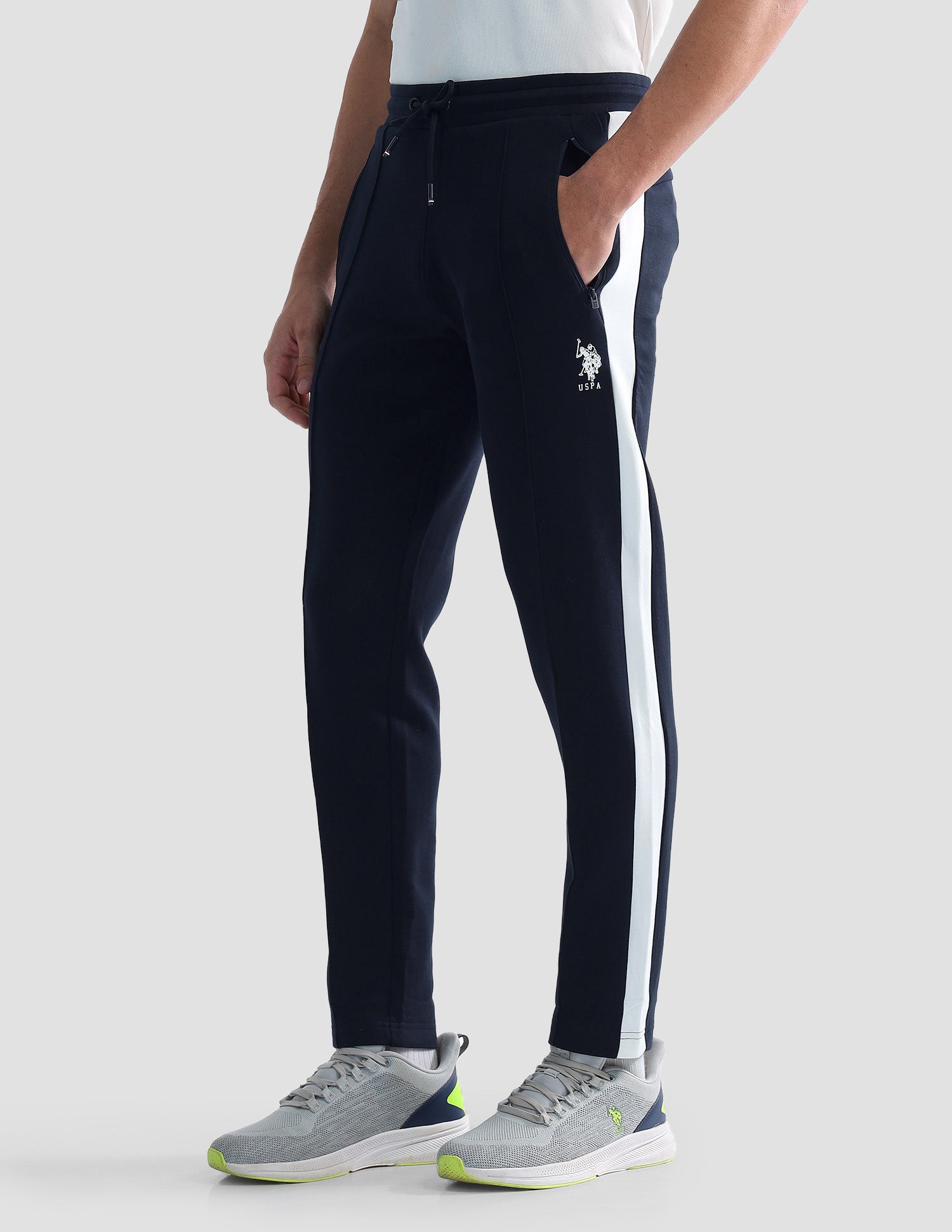 Mid Rise Regular Fit Active Track Pants Navy - U.S. POLO ASSN. | Large