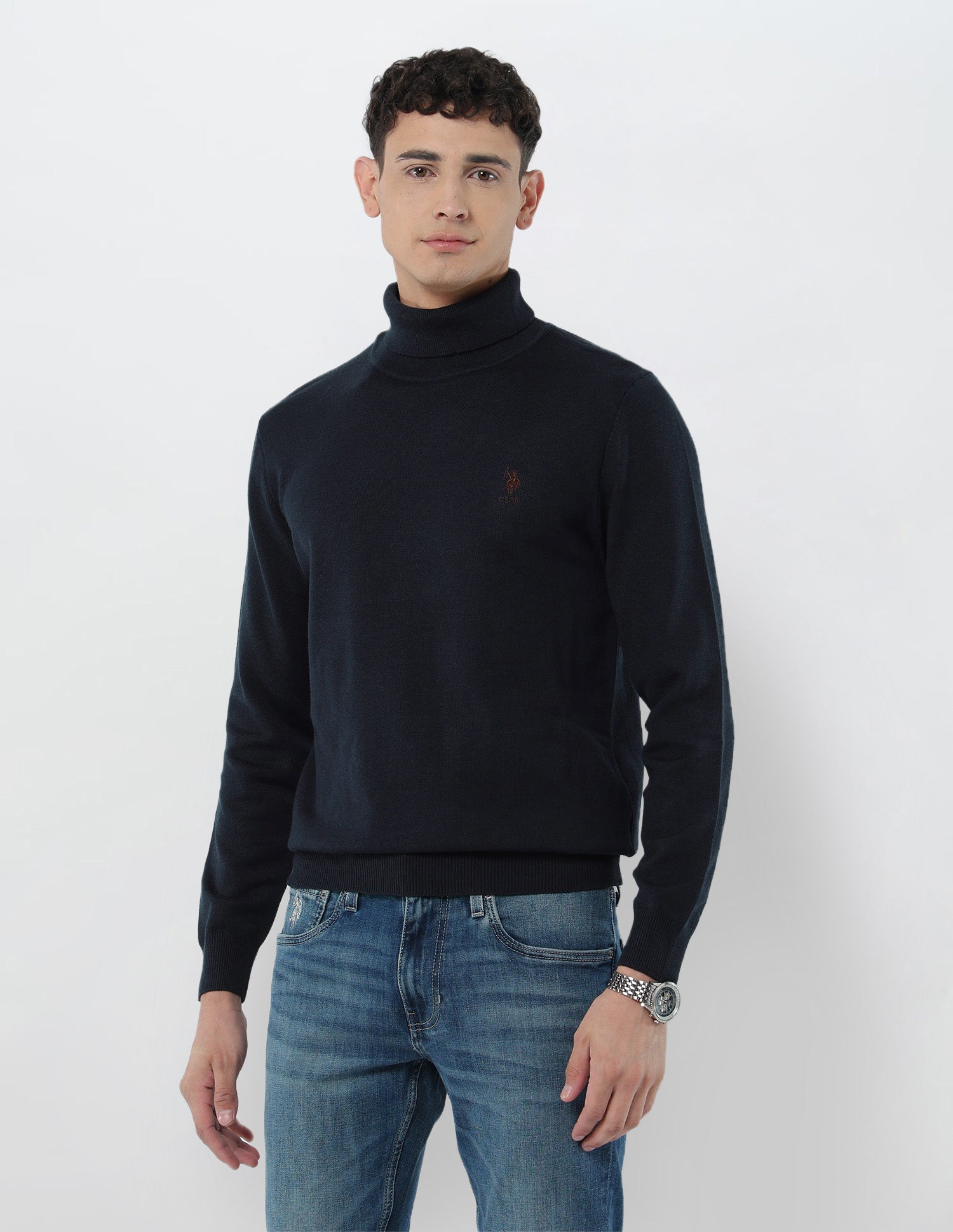 Turtleneck Regular Fit Sweater Navy - U.S. POLO ASSN. | Large